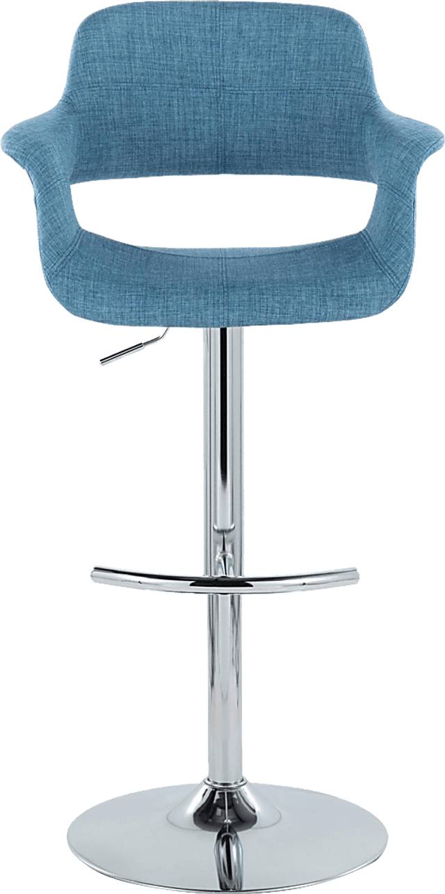 Greinwich II Blue Adjustable Barstool, Set of 2 - Thumbnail - Image 6