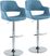 Greinwich II Blue Adjustable Barstool, Set of 2
