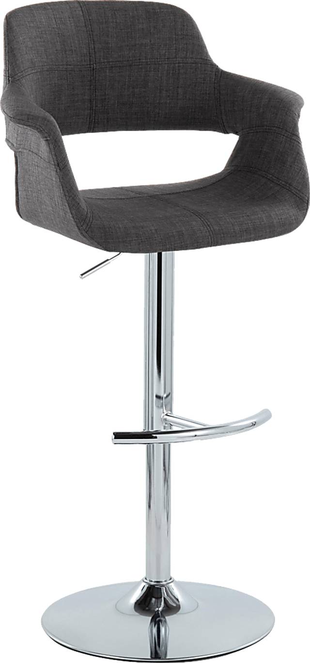 Greinwich II Charcoal Adjustable Barstool, Set of 2 - Thumbnail - Image 2