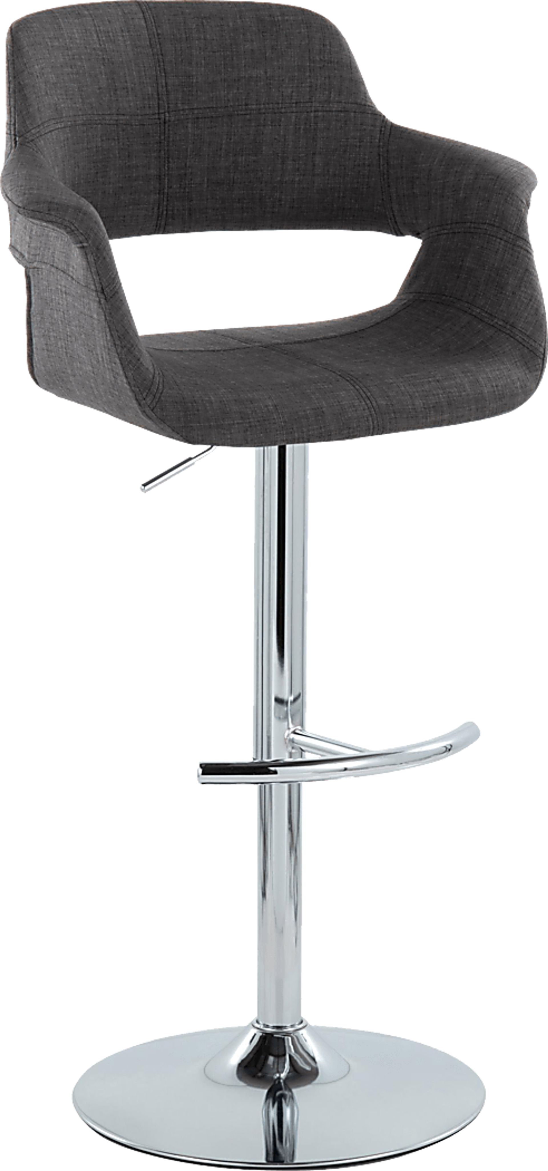 Greinwich II Charcoal Adjustable Barstool, Set of 2 - Image 2