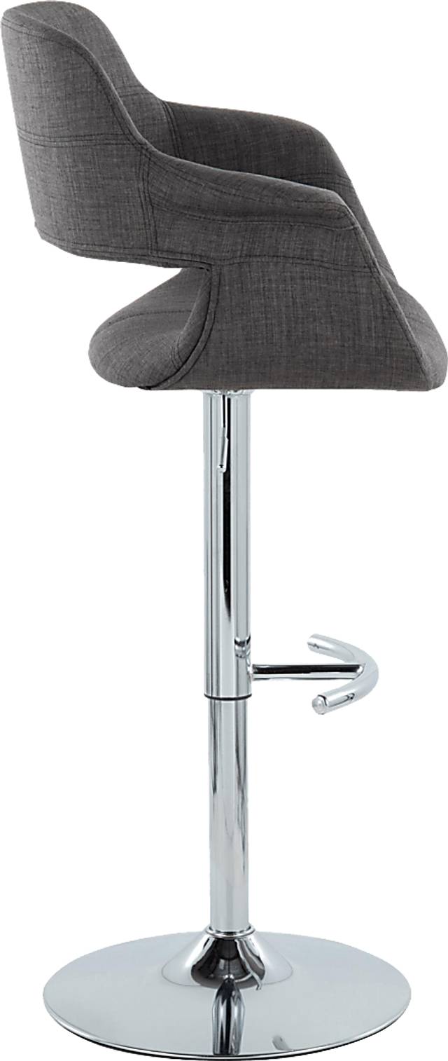 Greinwich II Charcoal Adjustable Barstool, Set of 2 - Thumbnail - Image 3