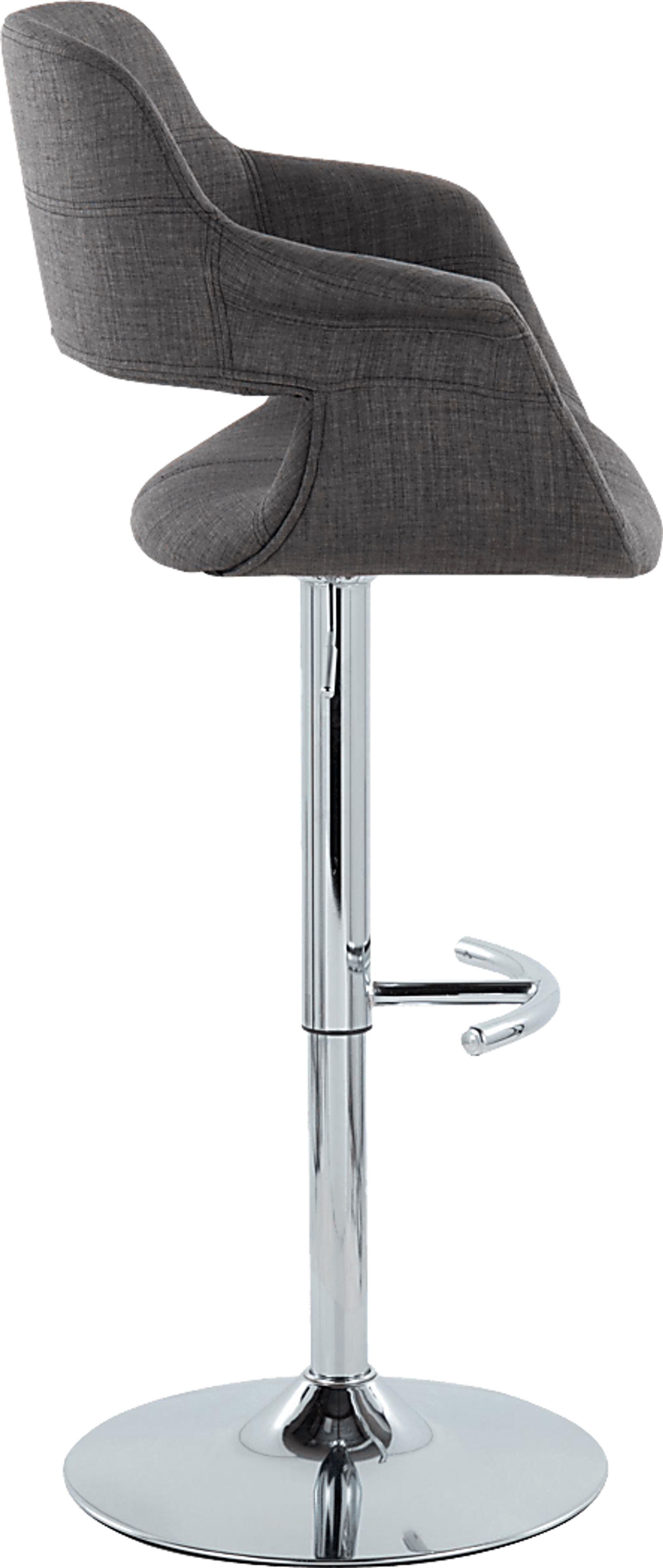 Greinwich II Charcoal Adjustable Barstool, Set of 2 - Image 3