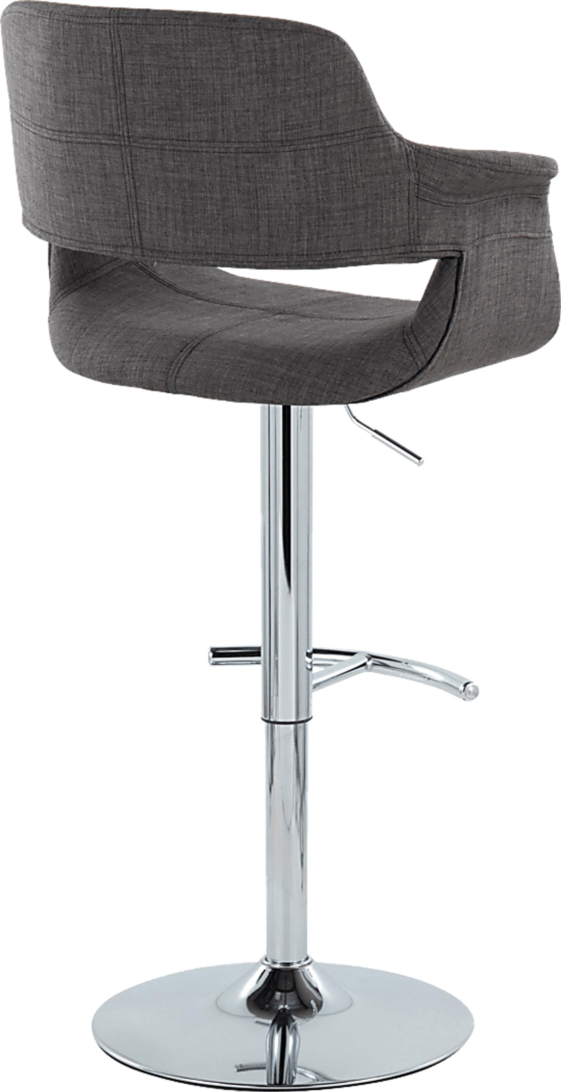 Greinwich II Charcoal Adjustable Barstool, Set of 2 - Image 4