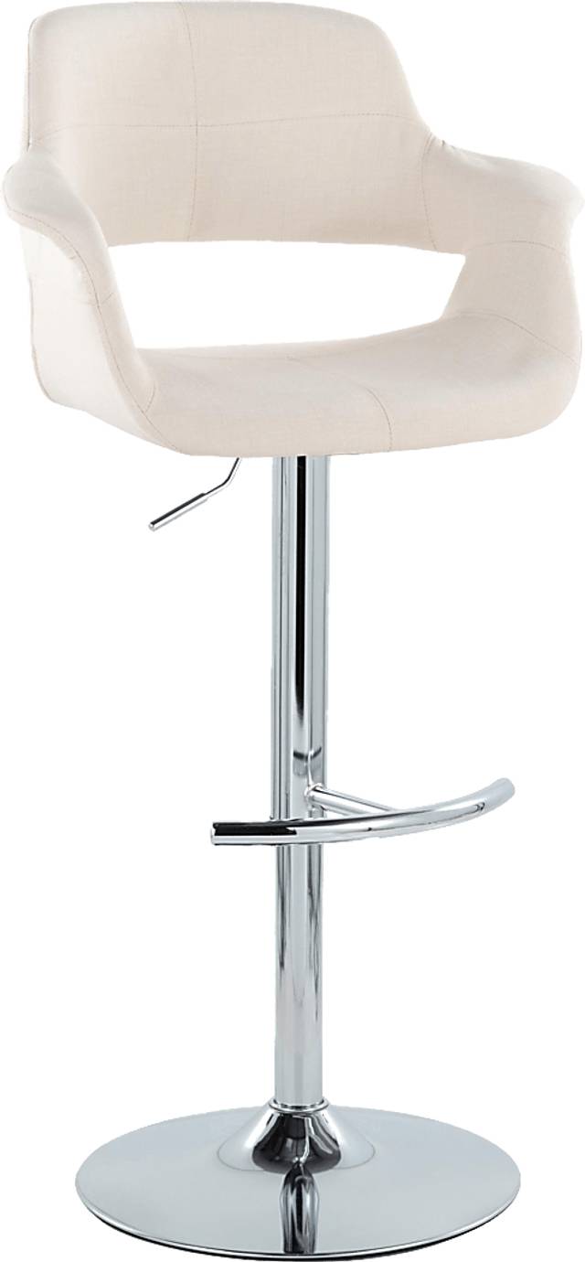 Greinwich II Cream Adjustable Barstool, Set of 2 - Thumbnail - Image 2