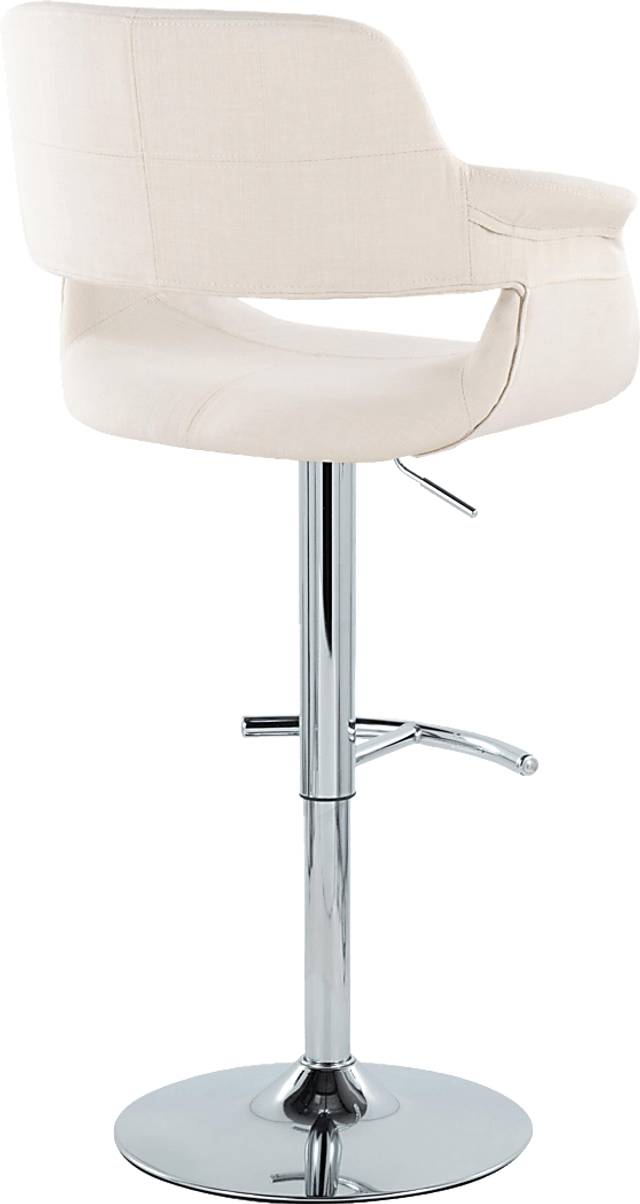 Greinwich II Cream Adjustable Barstool, Set of 2 - Thumbnail - Image 4