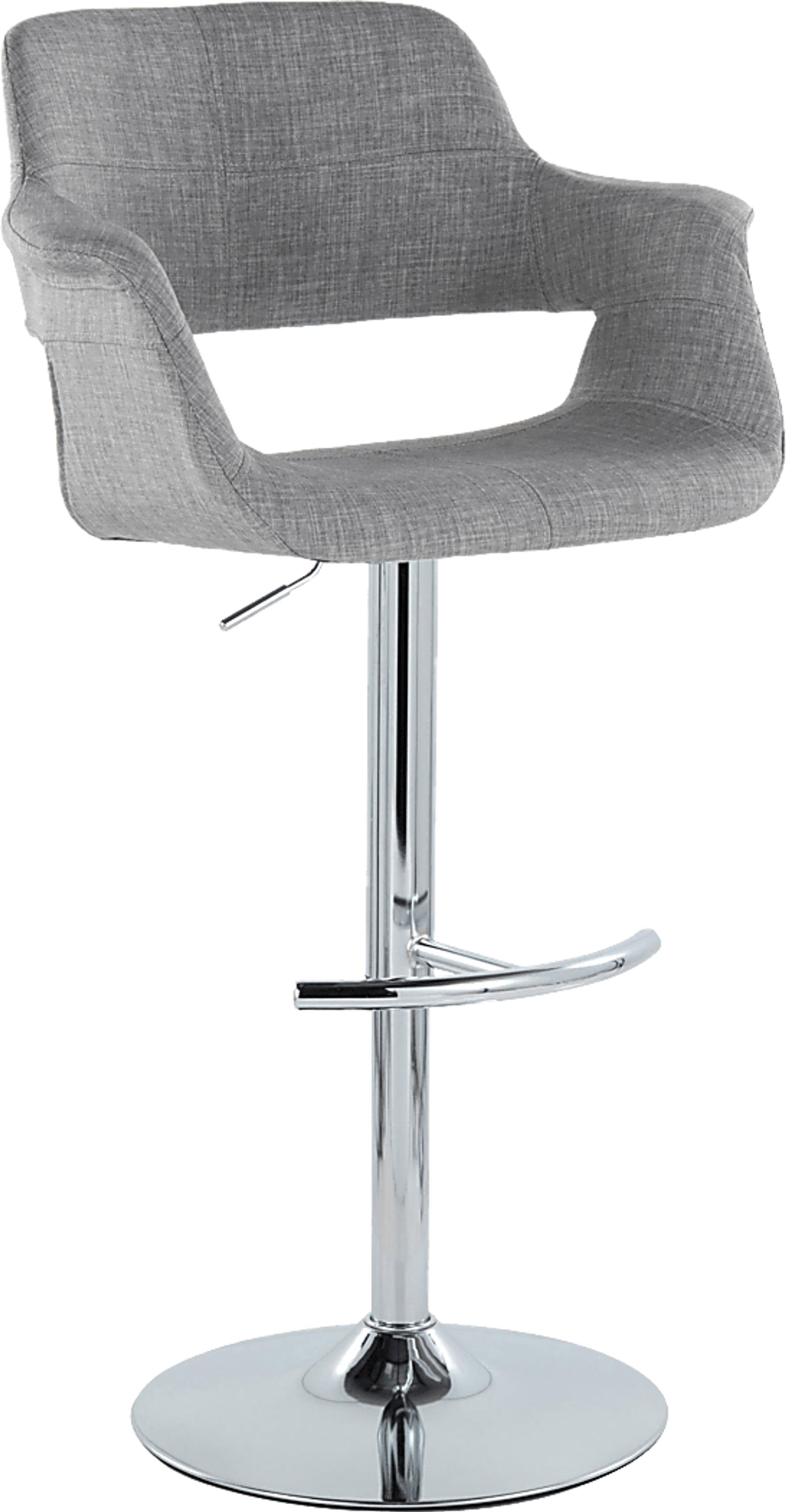 Greinwich II Gray Adjustable Barstool, Set of 2 - Image 2