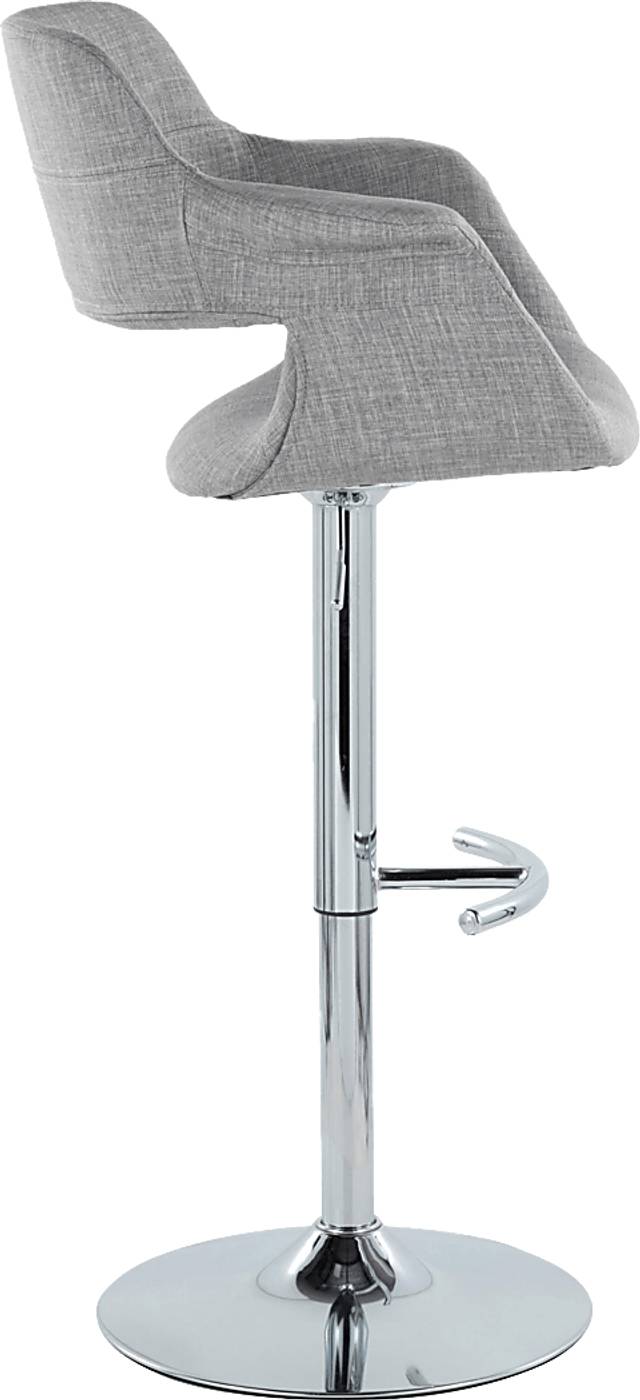 Greinwich II Gray Adjustable Barstool, Set of 2 - Thumbnail - Image 3