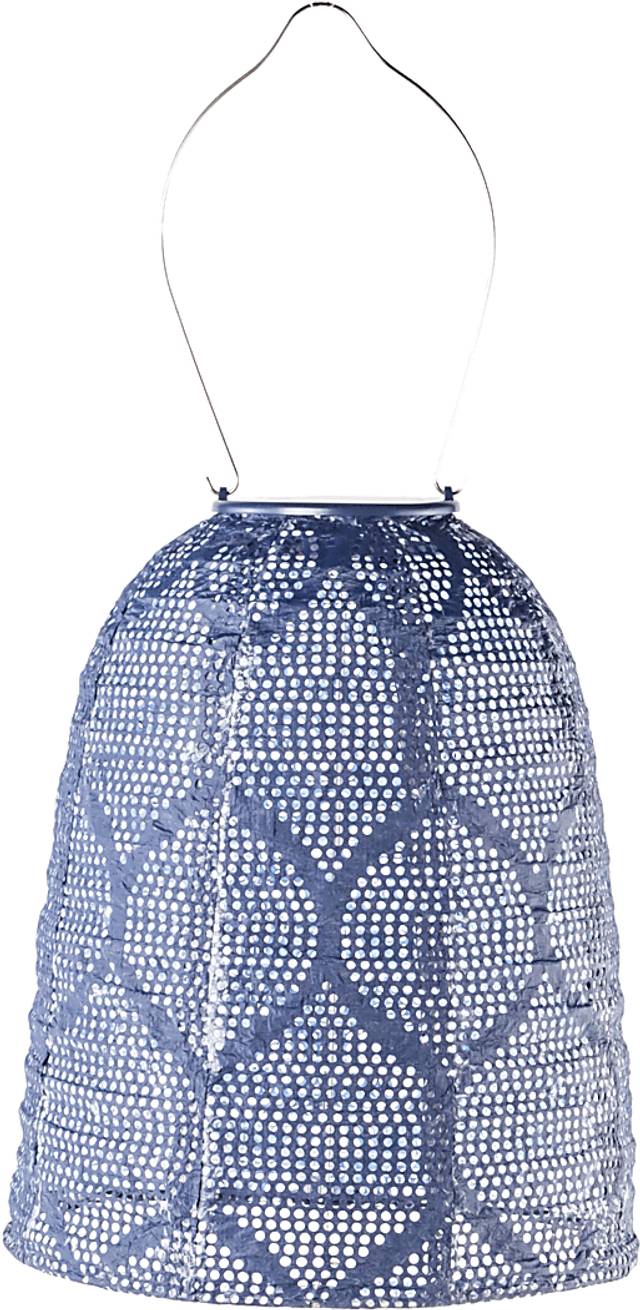 Grello Peak Outdoor Blue Solar Lantern - Thumbnail - Image 1