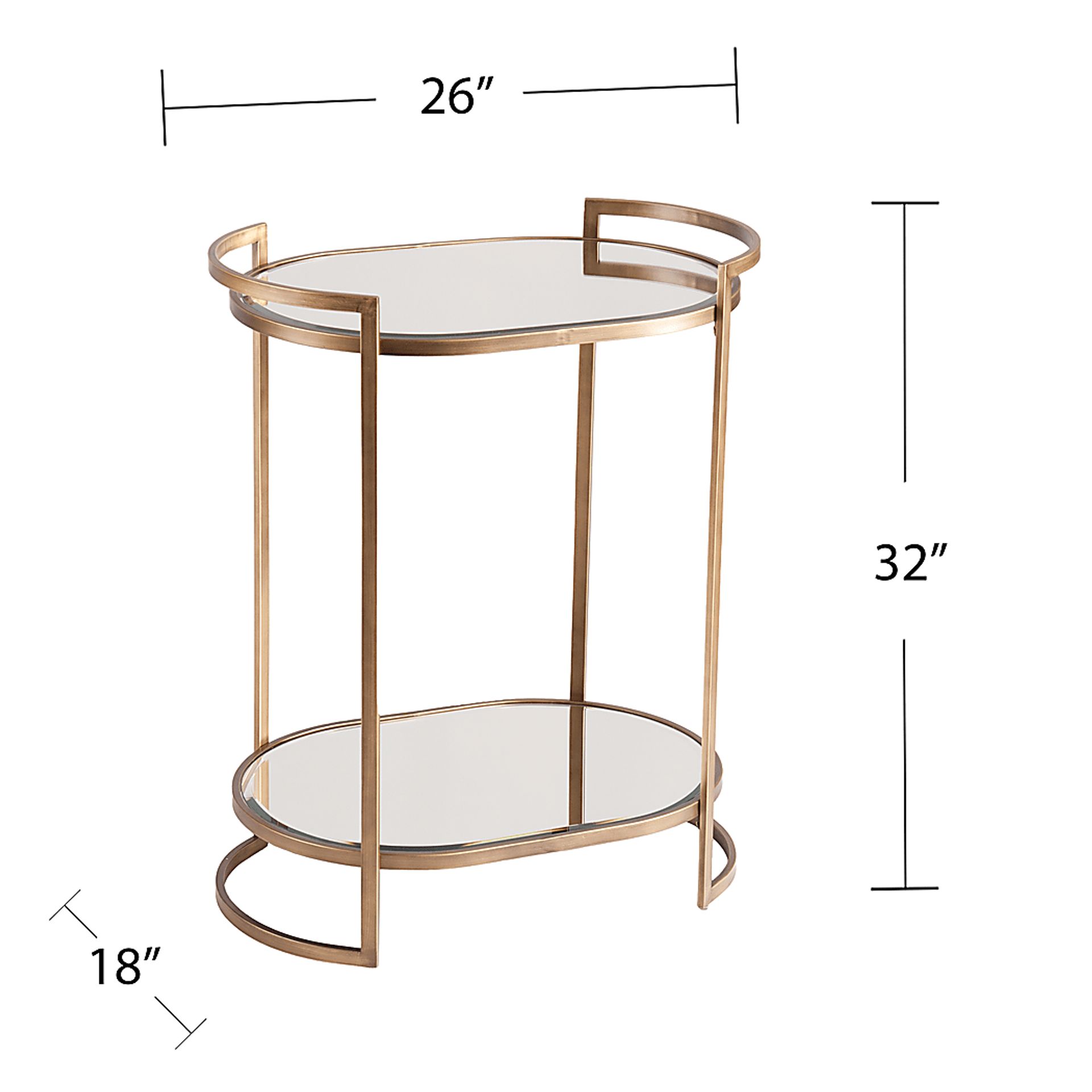 Grenoble Gold Bar Cart - Image 5