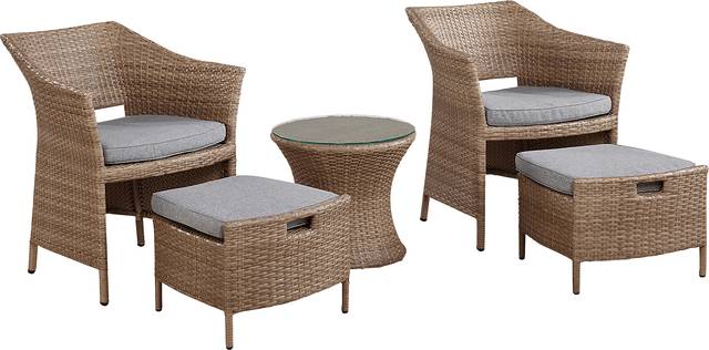 Gressom Brown 5 Pc Outdoor Seating Set - Thumbnail - Image 1