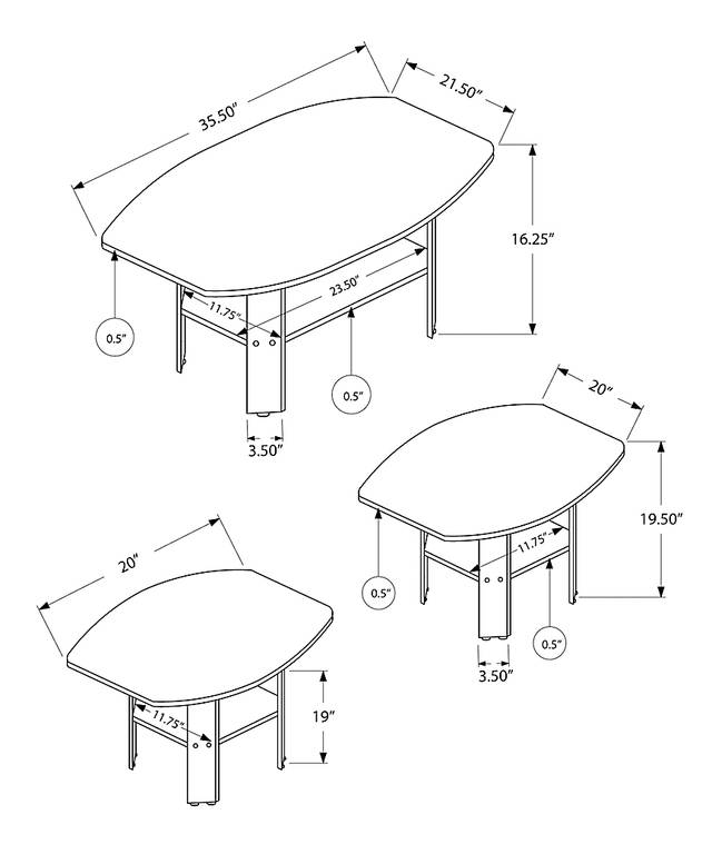 Greylyn Gray 3 Pc Table Set - Thumbnail - Image 4