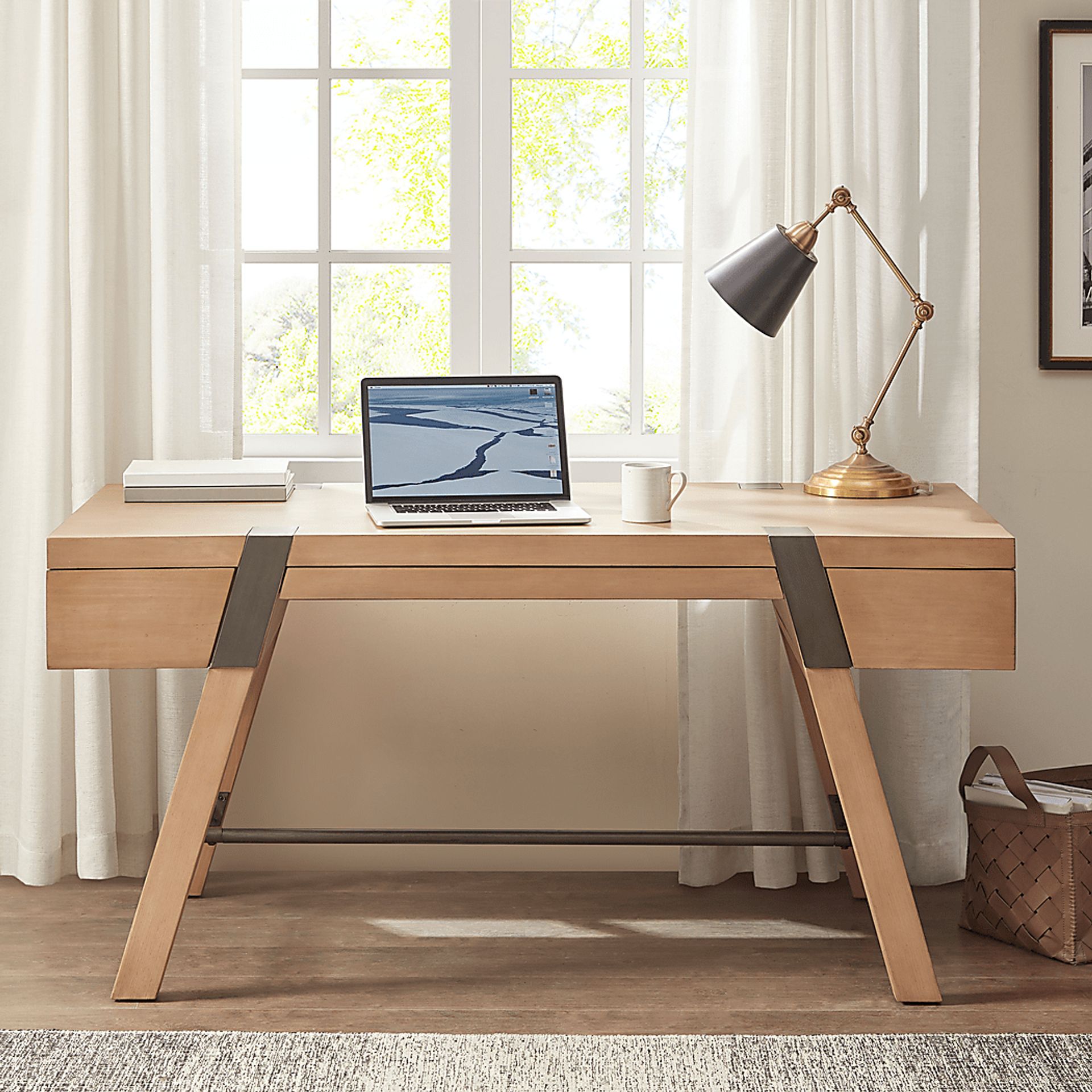 Greymere Brown Desk - Image 9