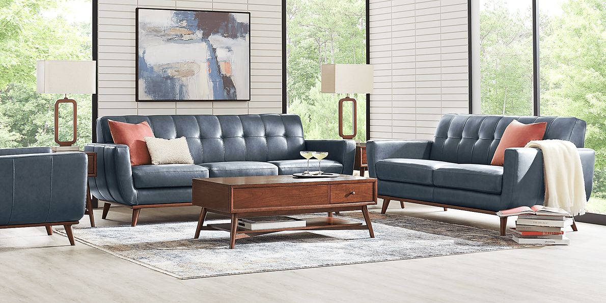 Greyson 5 Pc Leather Living Room Set