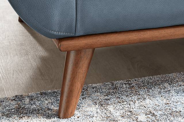 Greyson Blue Leather Chair - Thumbnail - Image 4