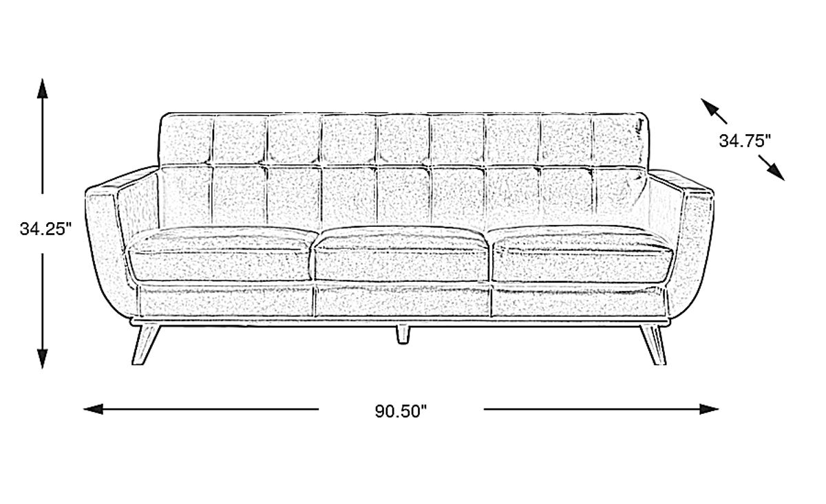 Greyson Blue Leather Sofa | Rooms to Go