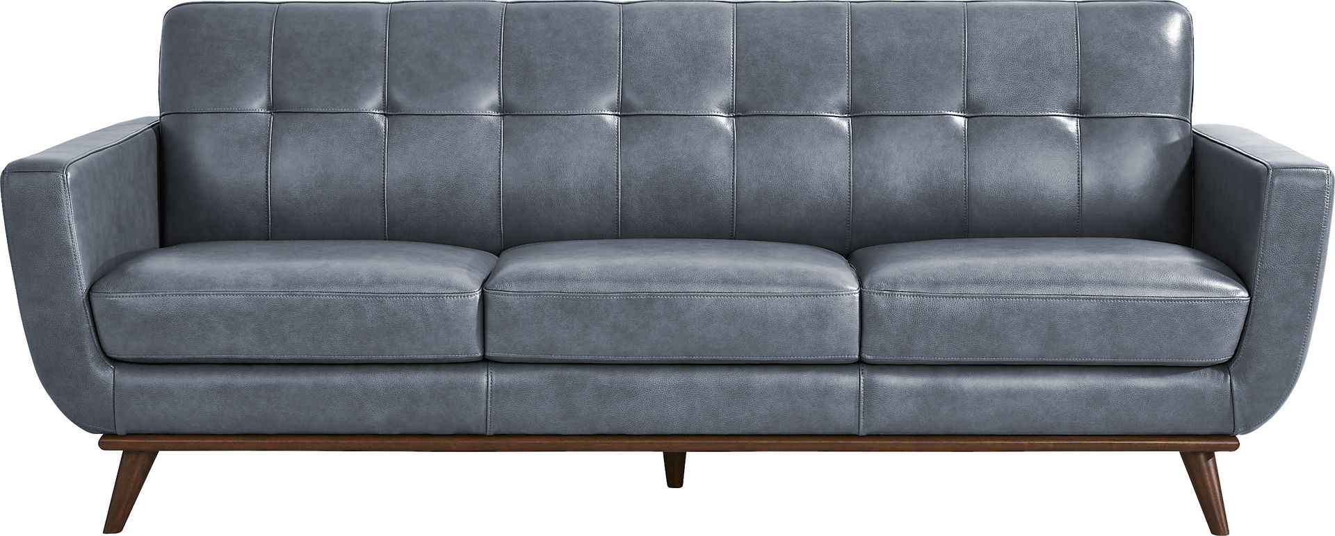 Greyson Blue Leather 2 Pc Living Room - Image 2