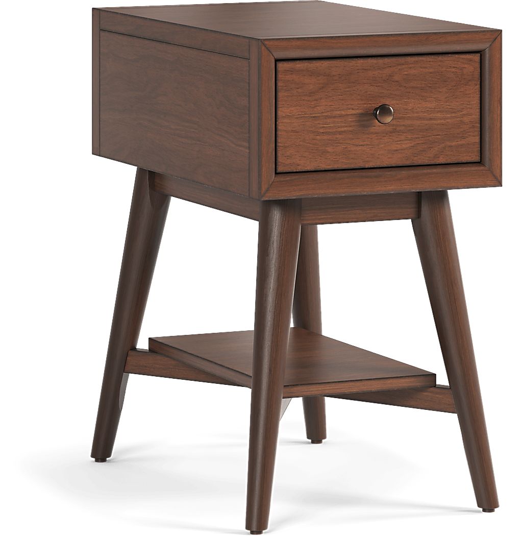 Greyson Brown Cherry Finish Chairside Table