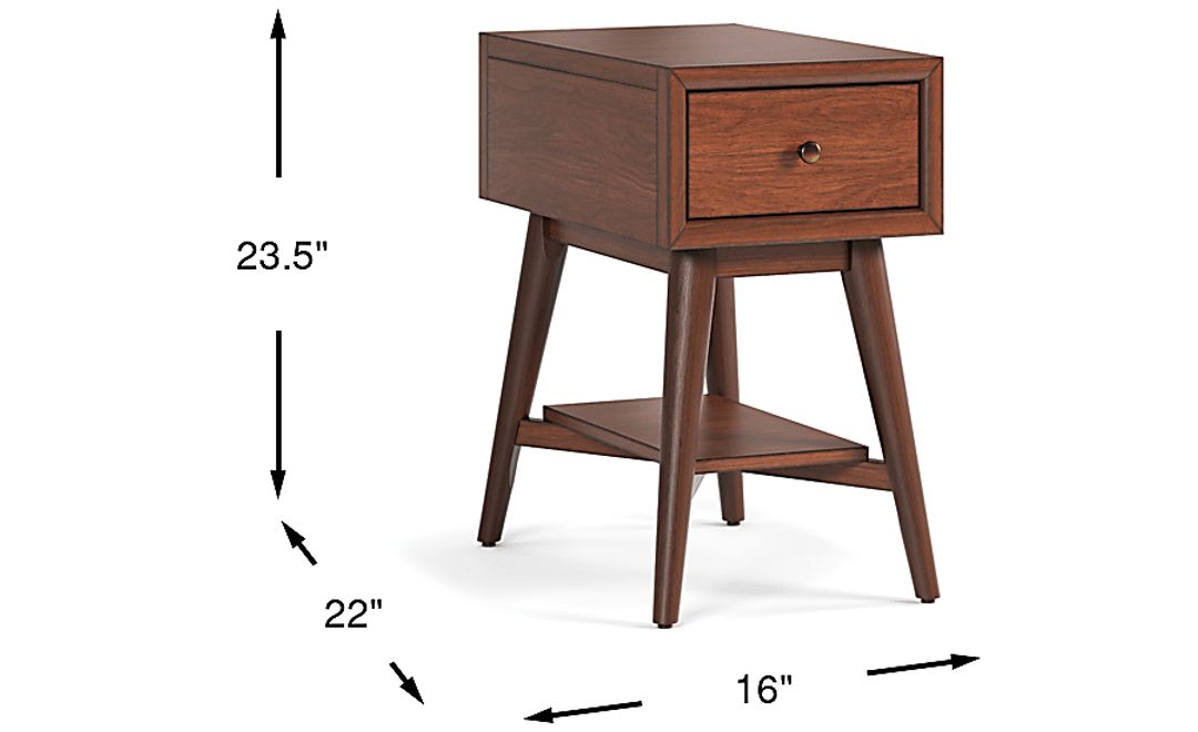 Greyson Brown Cherry Finish Chairside Table