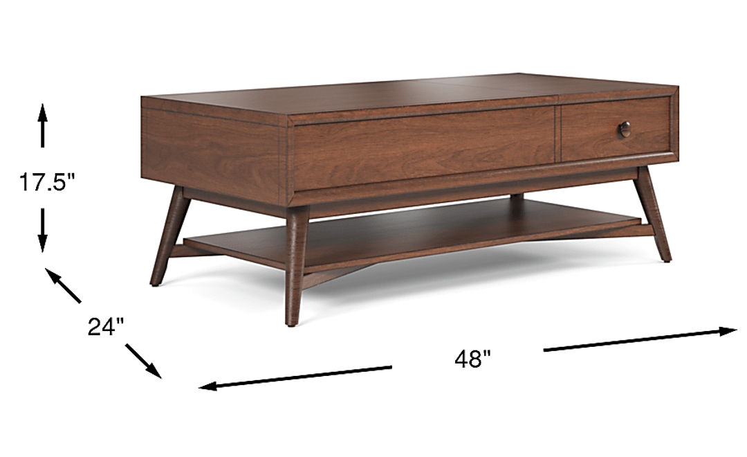 Greyson Brown Cherry Lift Top Cocktail Table