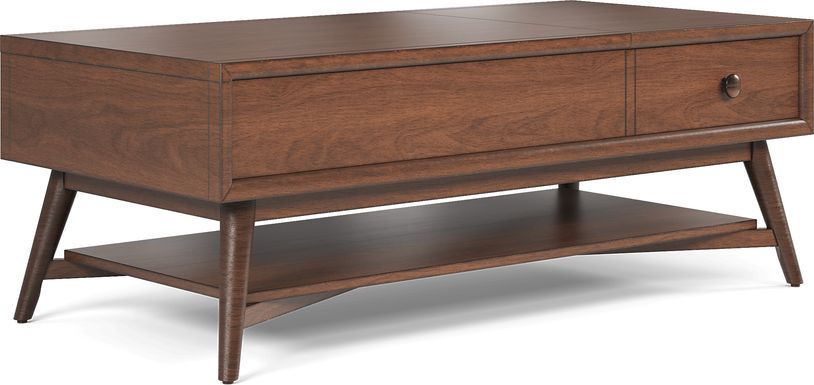 Greyson Brown Cherry Finish Lift Top Cocktail Table