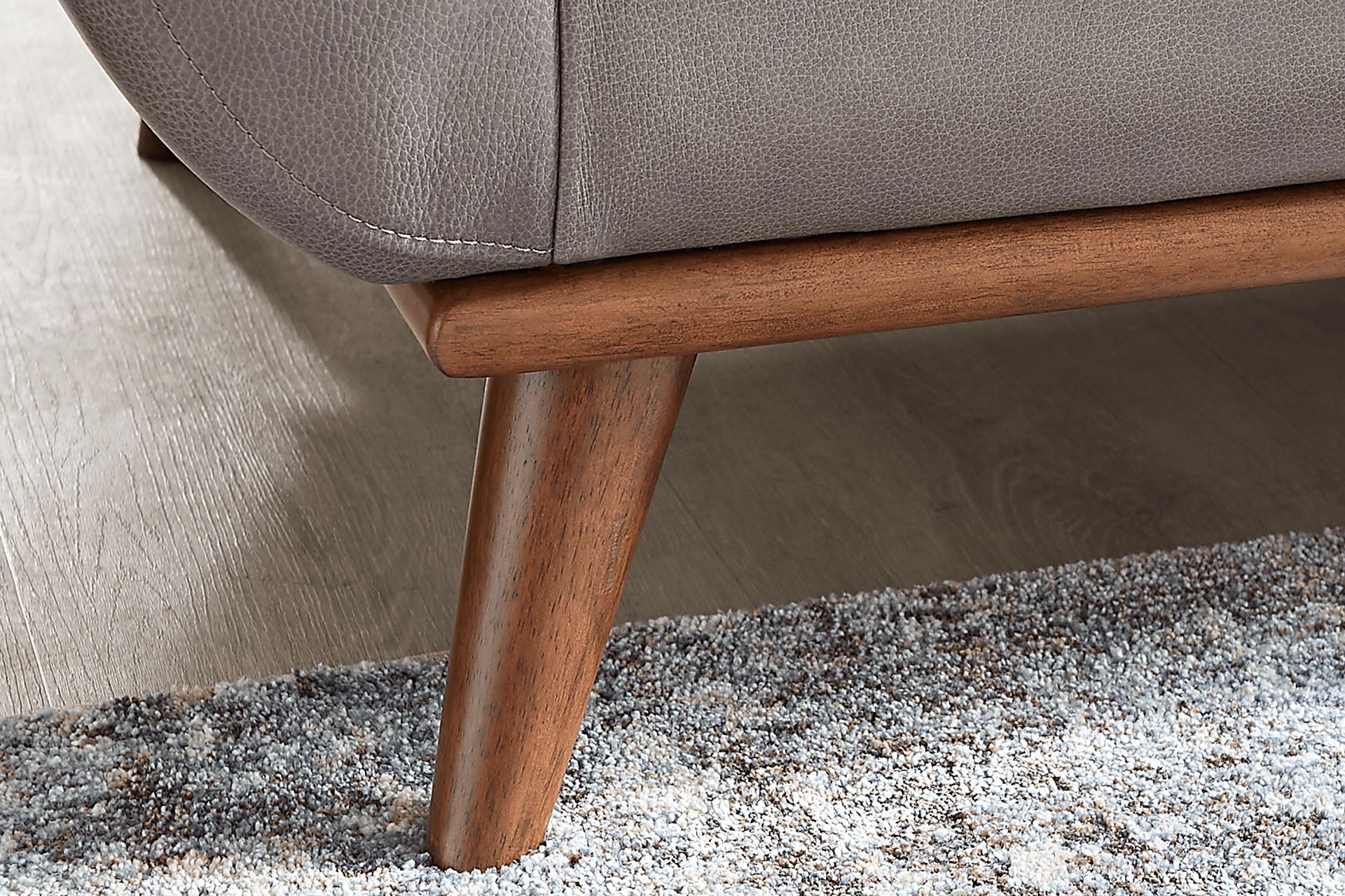 Greyson Gray Leather Sofa - Image 5