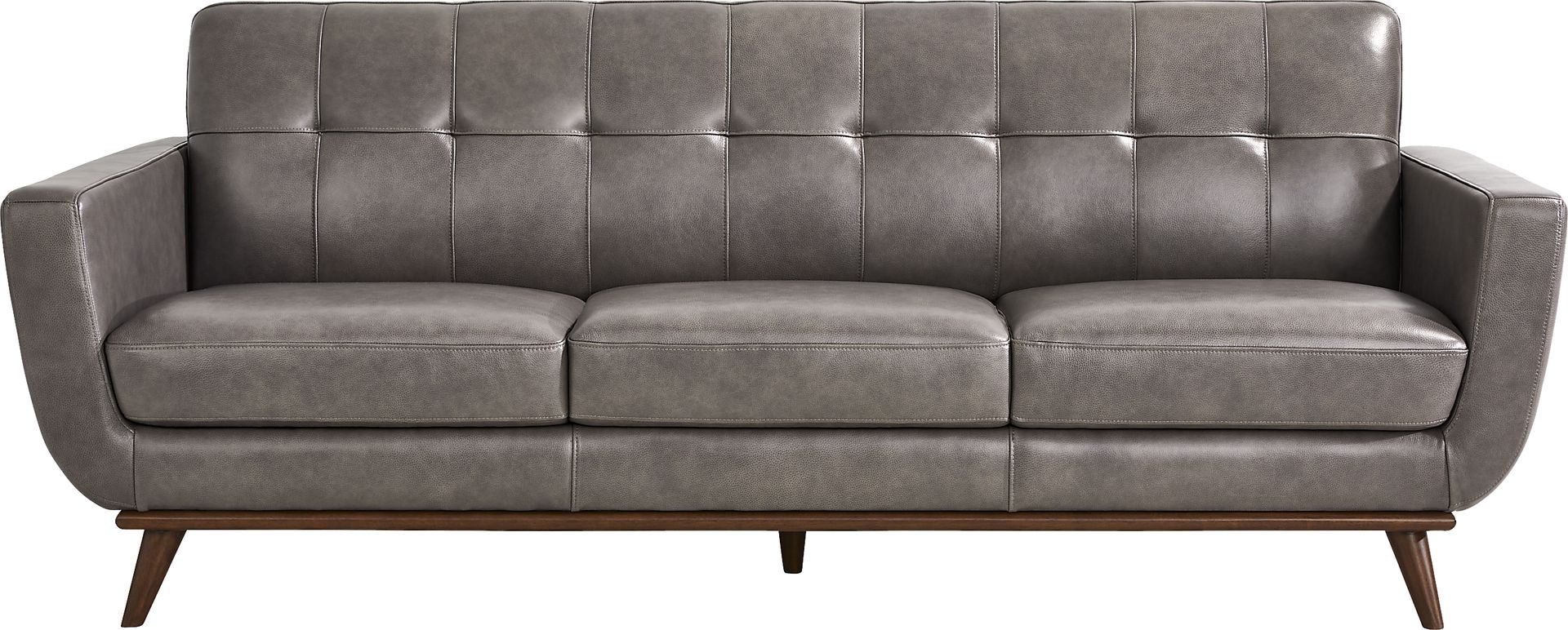 Greyson Gray Leather Sofa - Image 1