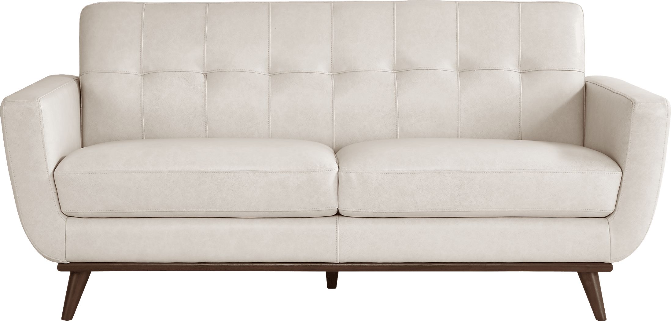 Greyson Ivory Leather Loveseat