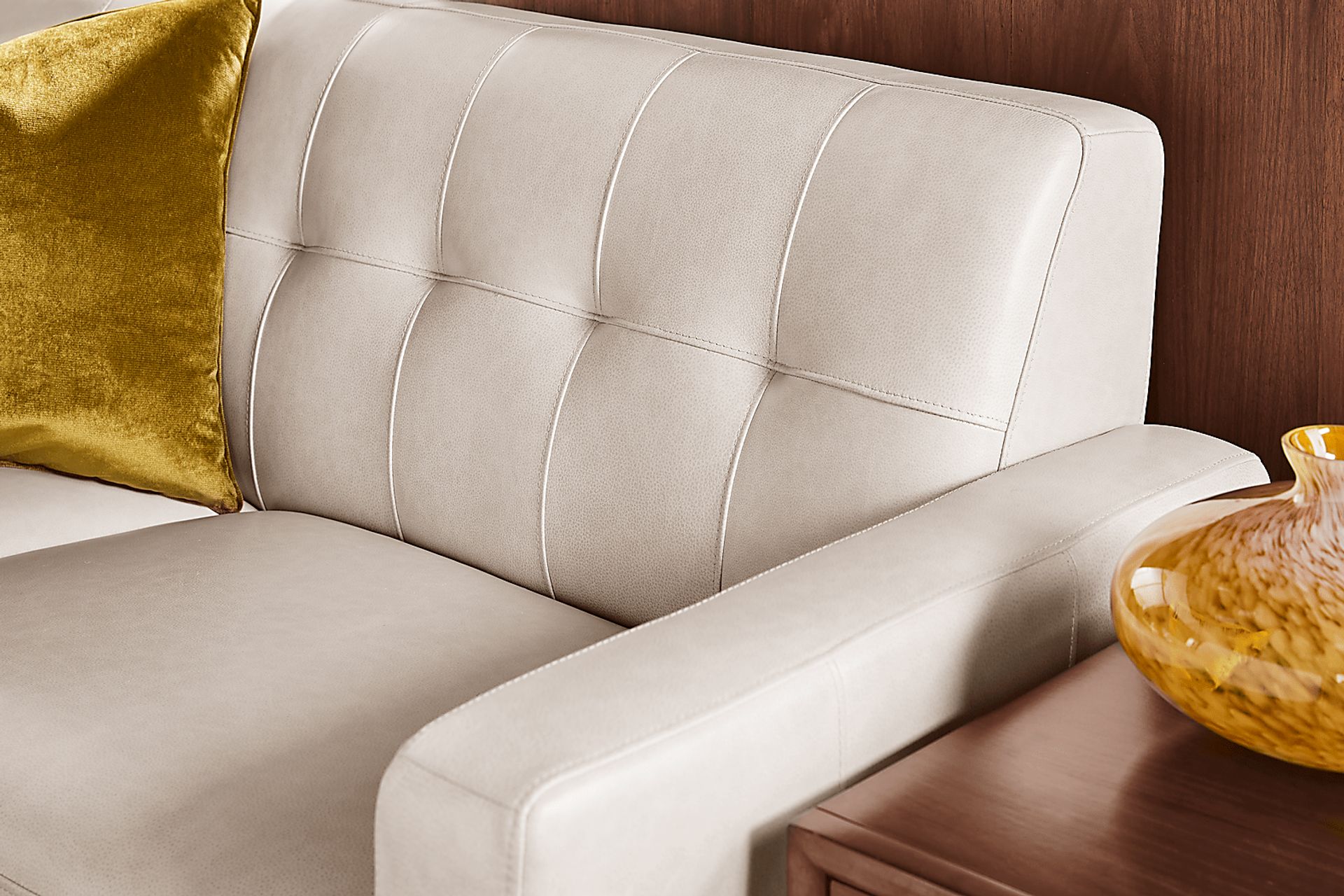Greyson Ivory Leather Sofa - Image 3