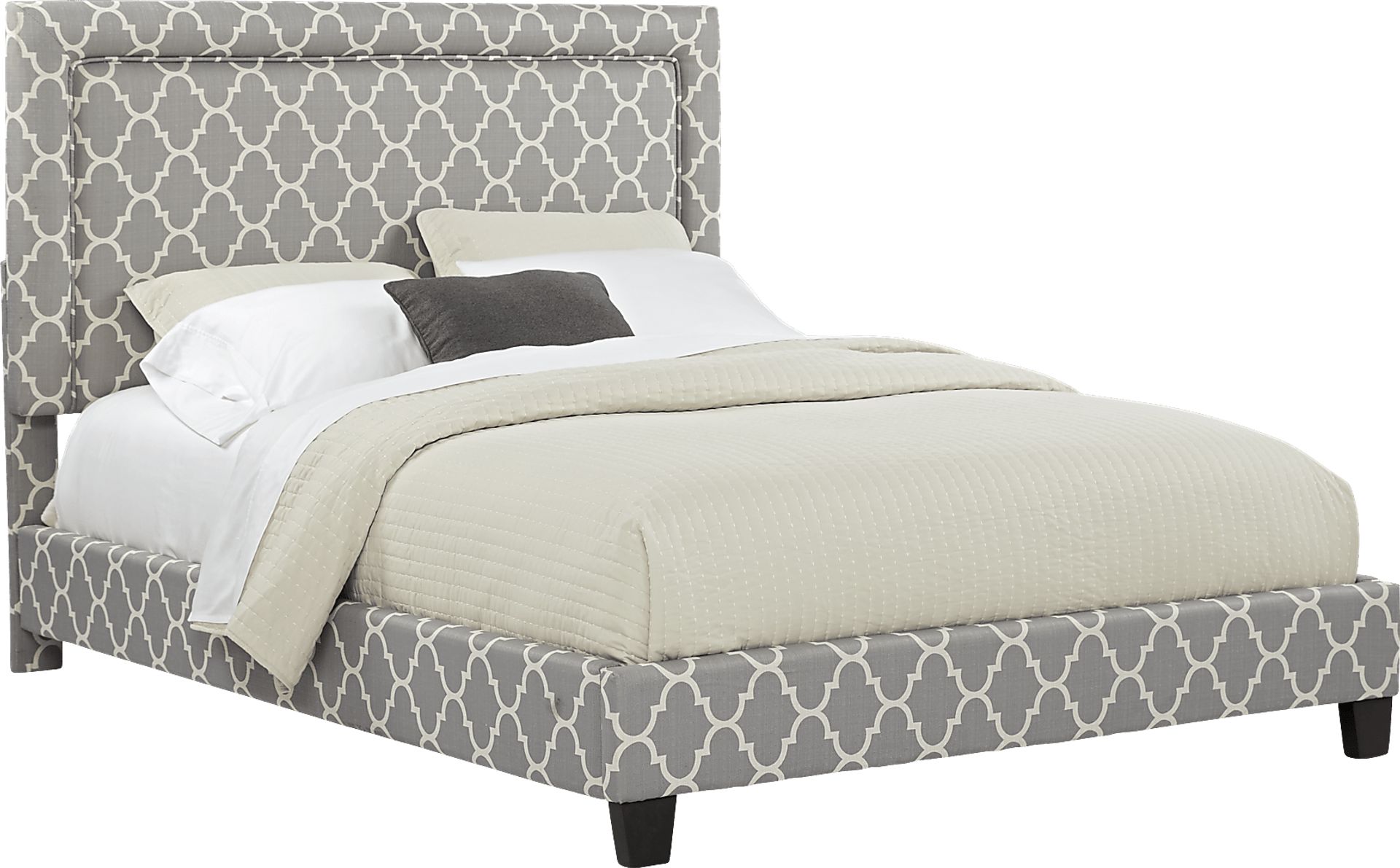 Grier Gray 3 Pc King Upholstered Bed - Image 2