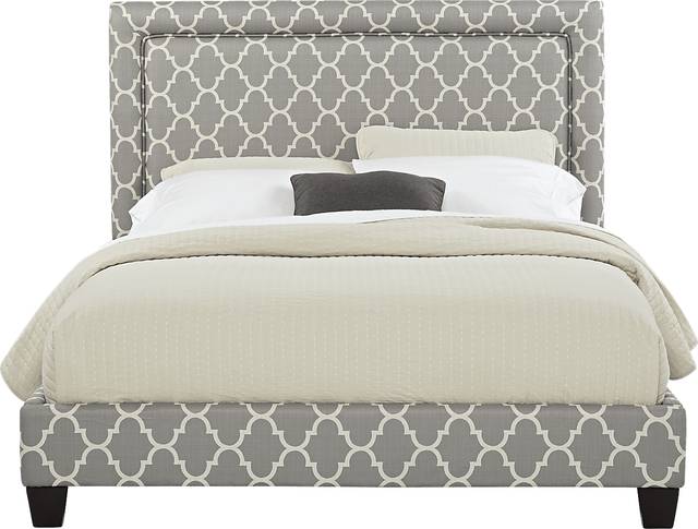 Grier Gray 3 Pc King Upholstered Bed - Thumbnail - Image 1