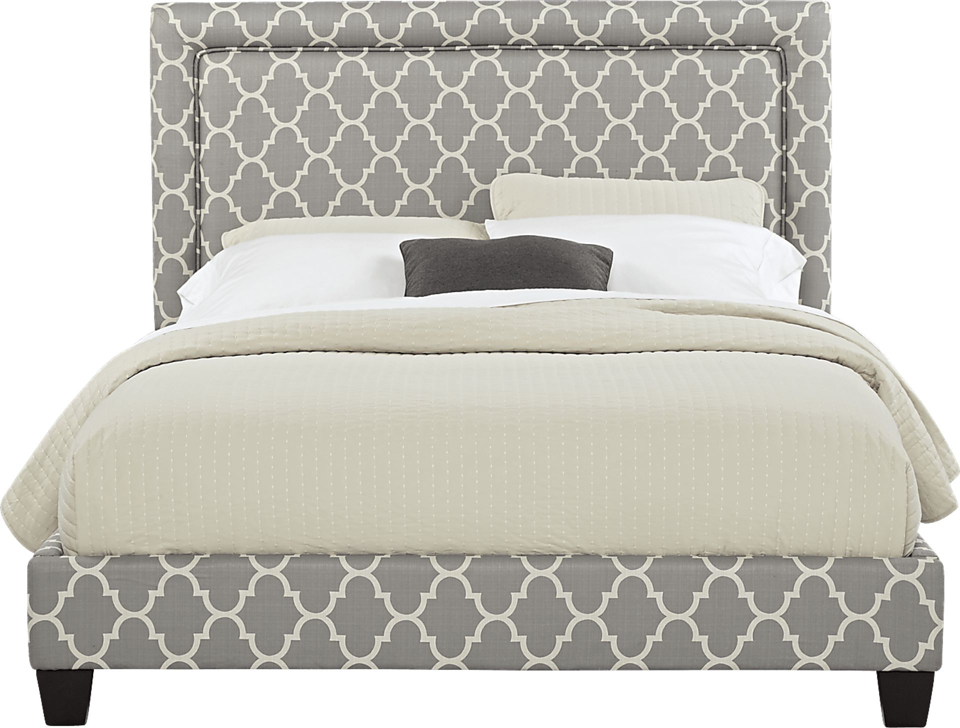 Grier Gray 3 Pc King Upholstered Bed - Image 1