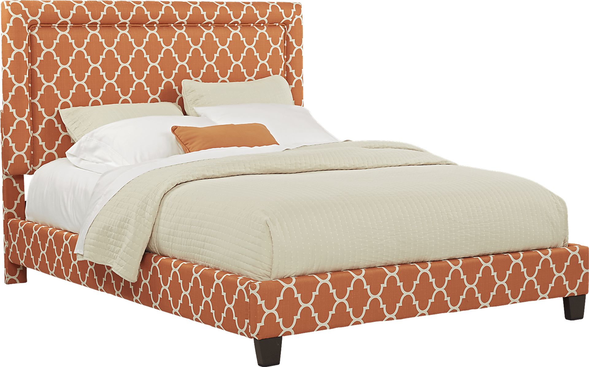 Grier Orange 3 Pc King Upholstered Bed - Image 2