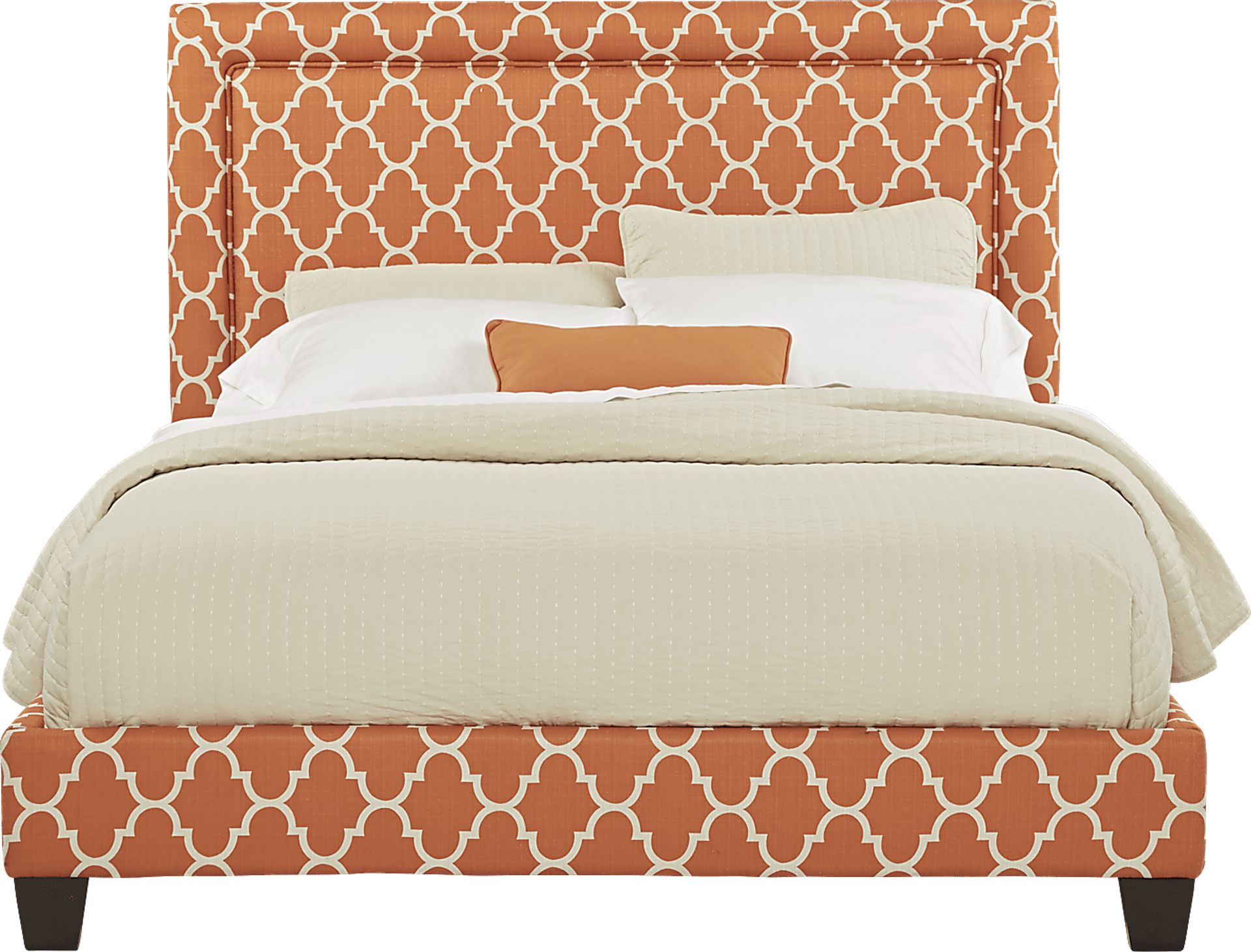Grier Orange 3 Pc King Upholstered Bed - Image 1