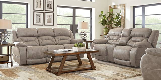 Griffin Valley Taupe 3 Pc Triple Power Reclining Living Room - Thumbnail - Image 1