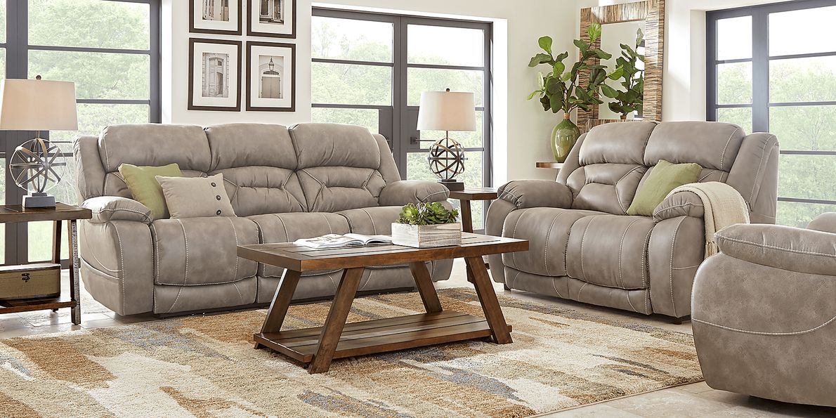 Microfiber power online reclining sofa