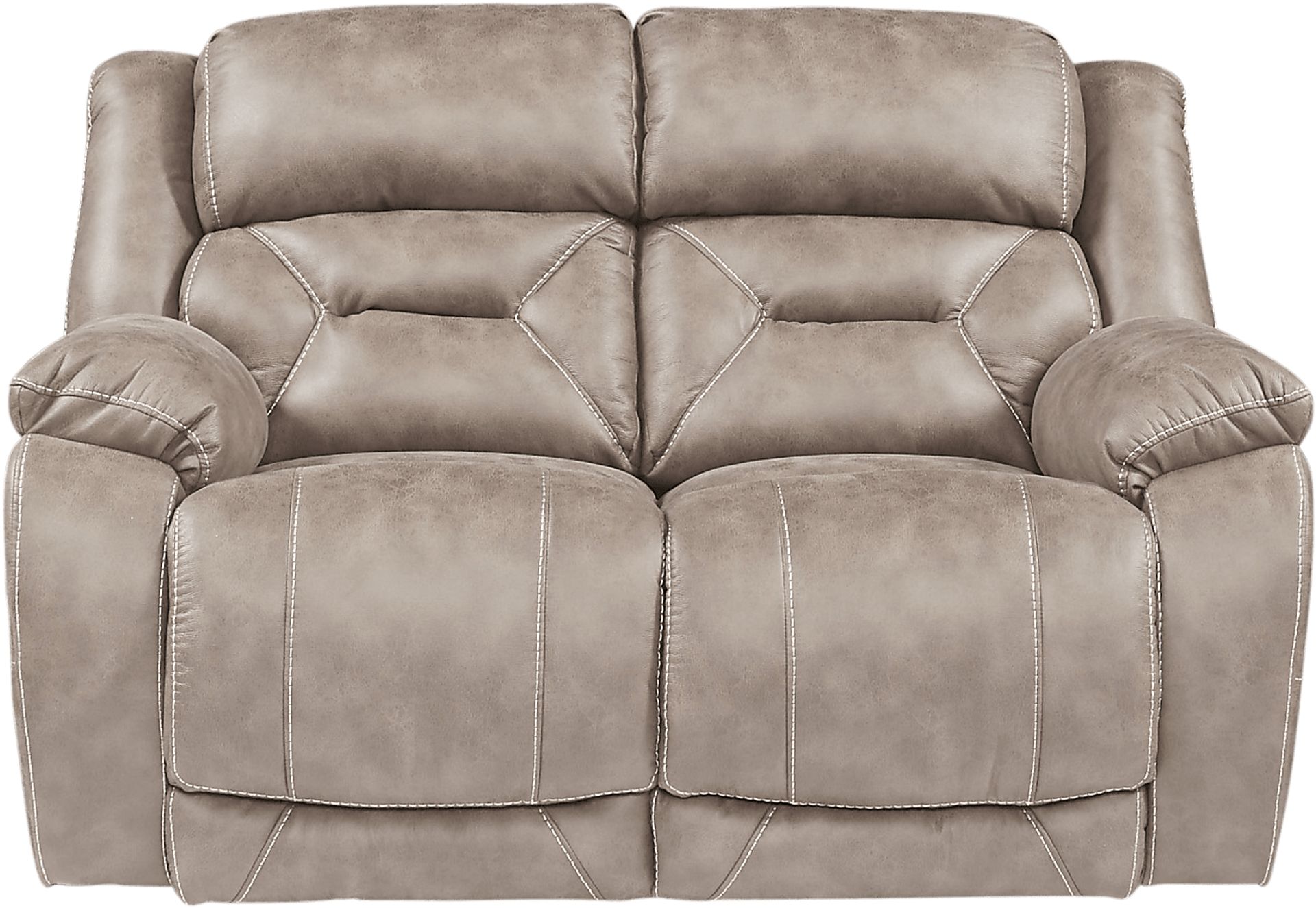 Griffin Valley Taupe Stationary Loveseat - Image 1