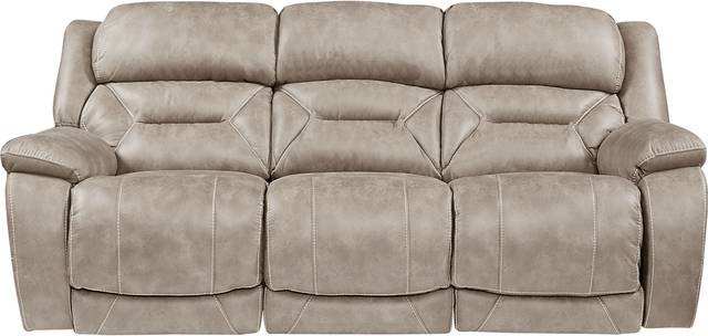 Griffin Valley Taupe 7 Pc Living Room with Triple Power Reclining Sofa - Thumbnail - Image 2