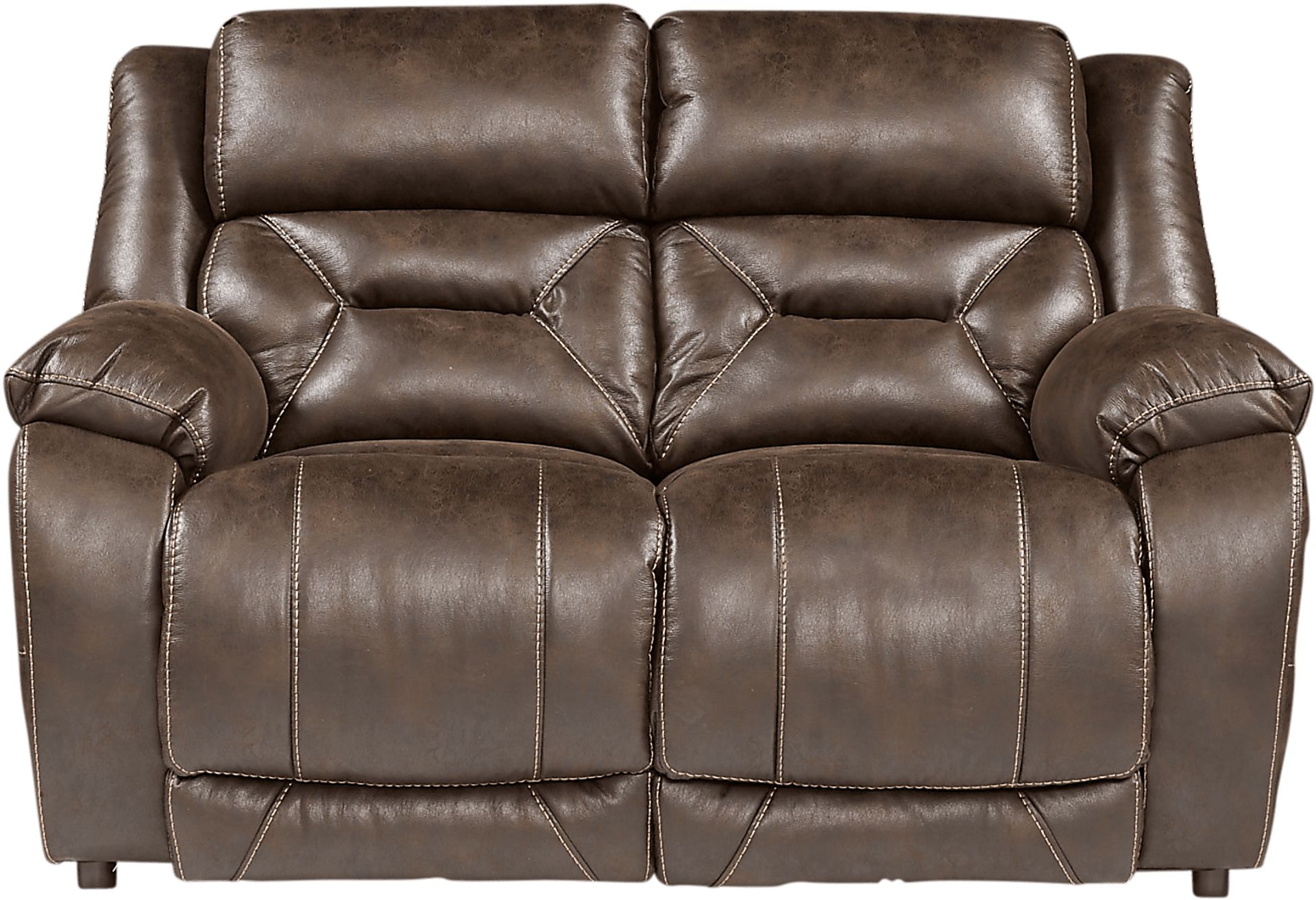 Griffin Valley Walnut Stationary Loveseat - Image 1