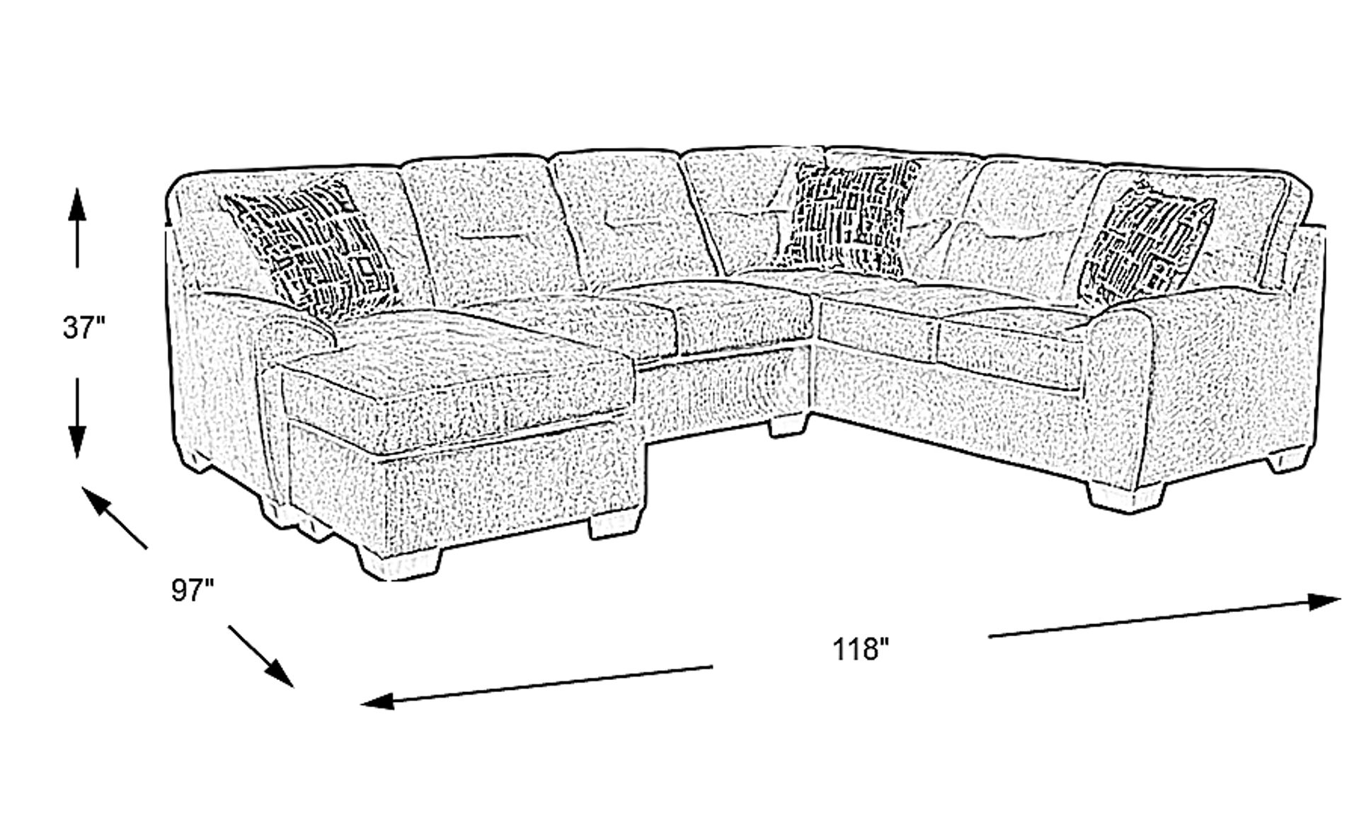 Dimension Image. Please refer to the Dimension Tab on this page for dimension details.