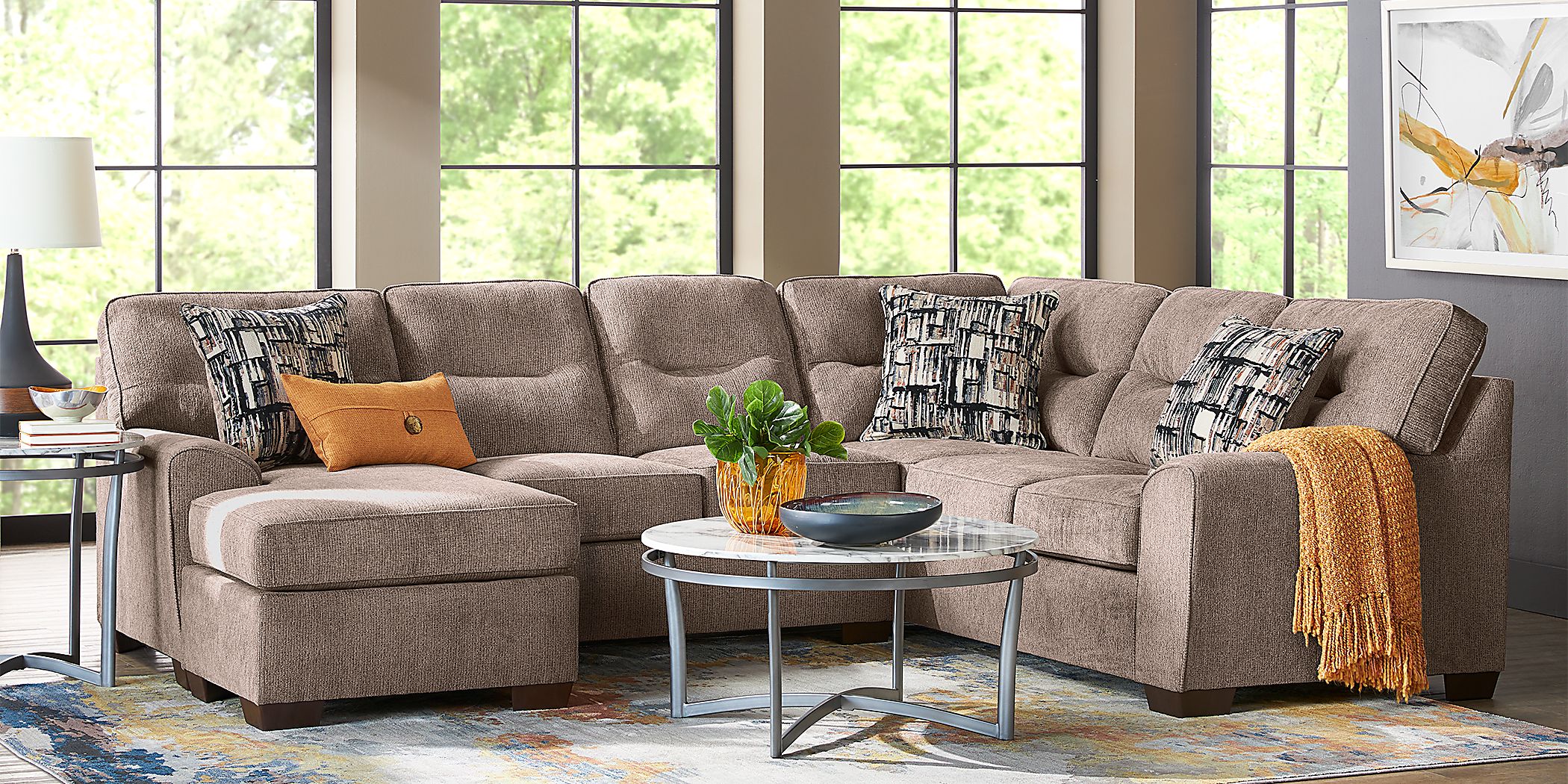 Griffith Bay Brown 2 Pc Sectional Rooms To Go
