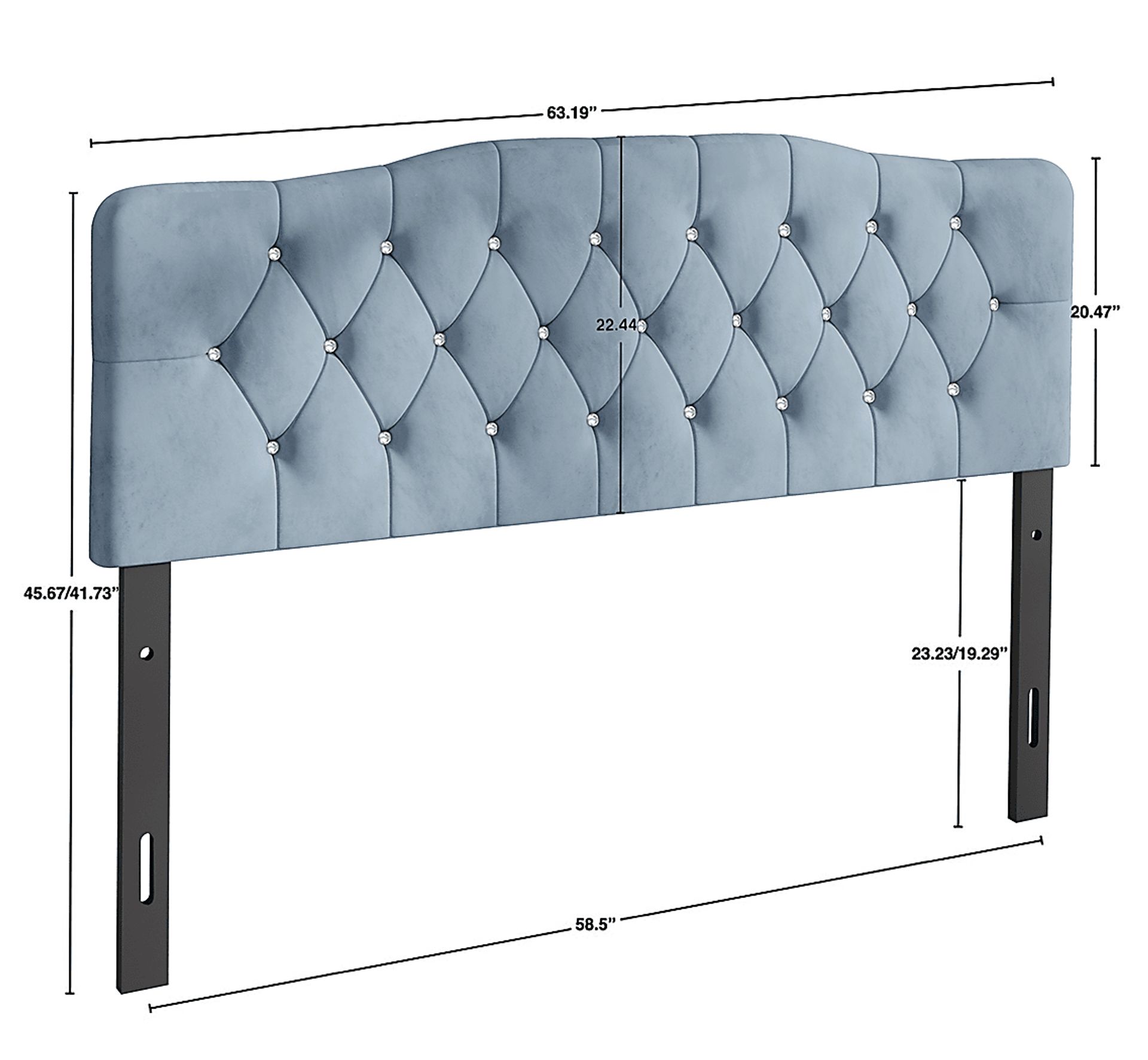 Grissom Blue Queen Headboard - Image 4