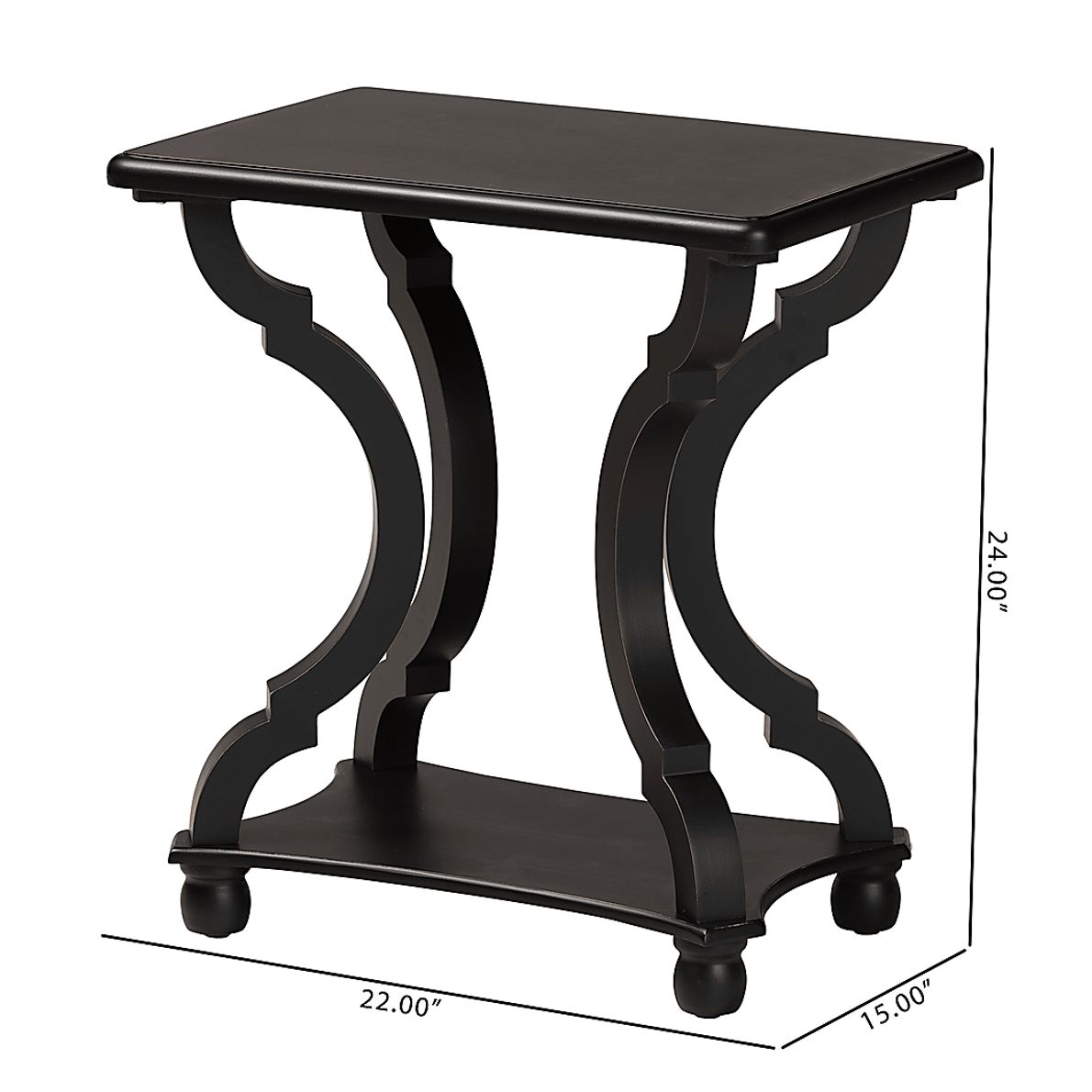 Grognet Black End Table