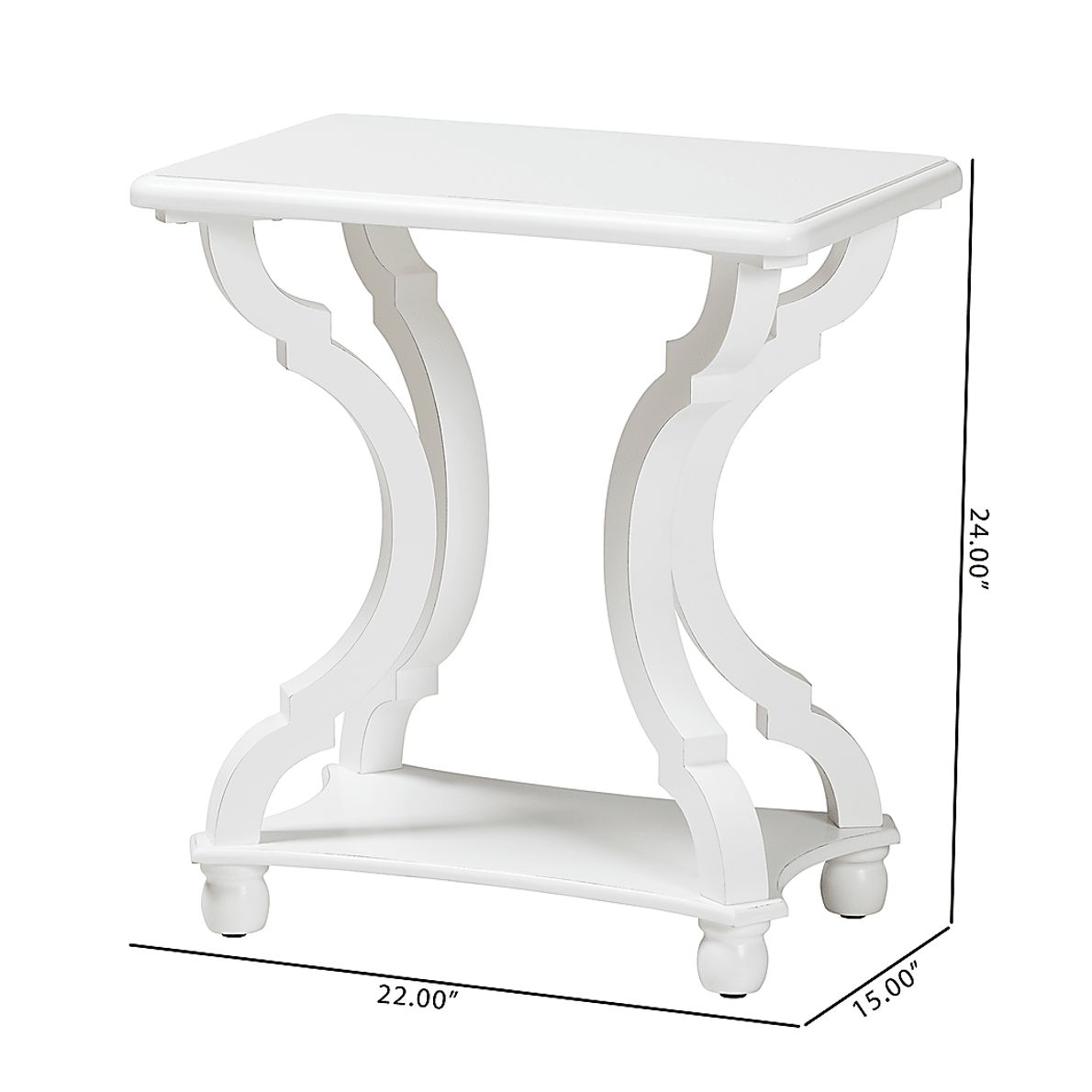 Grognet White End Table