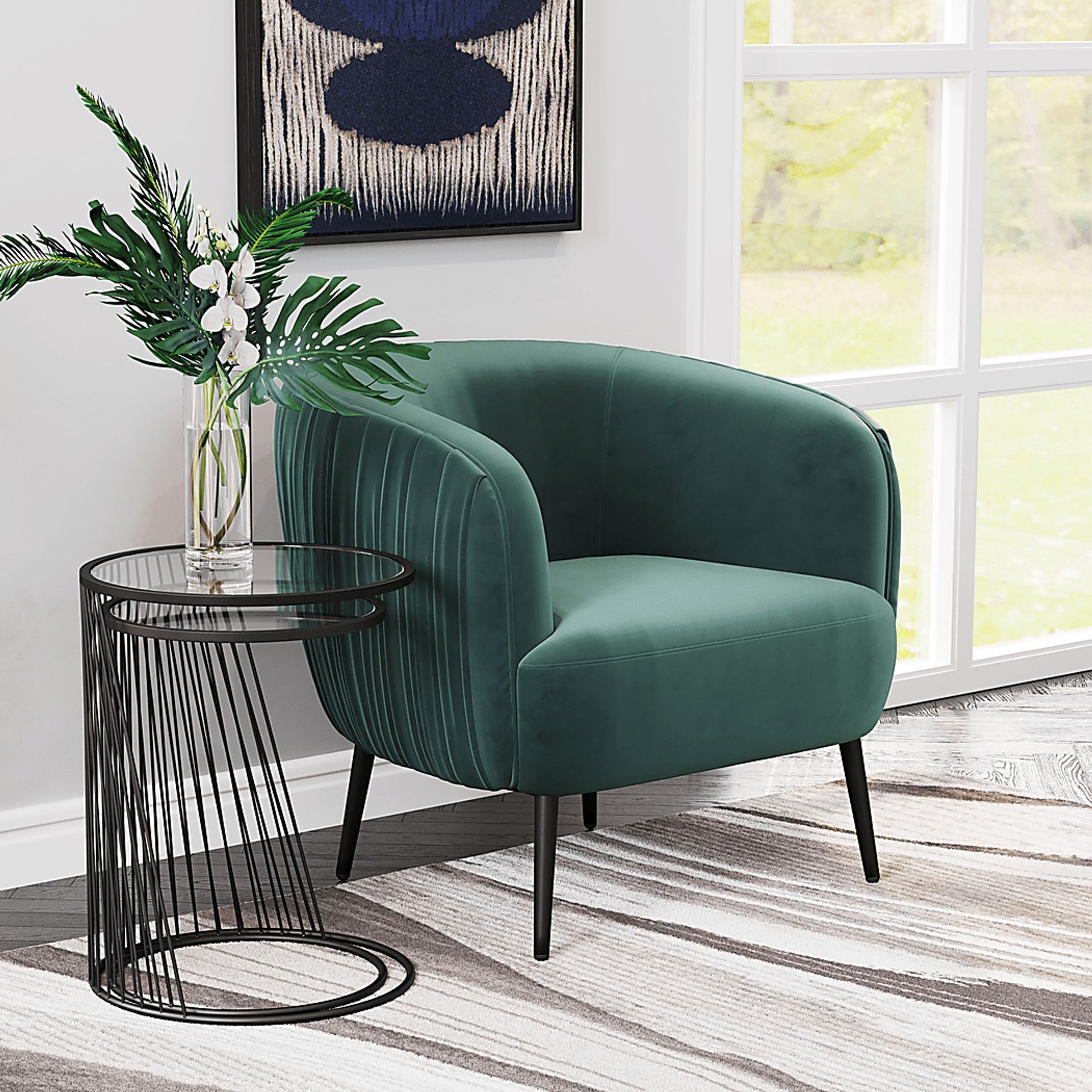 Gronland Green Accent Chair - Image 2