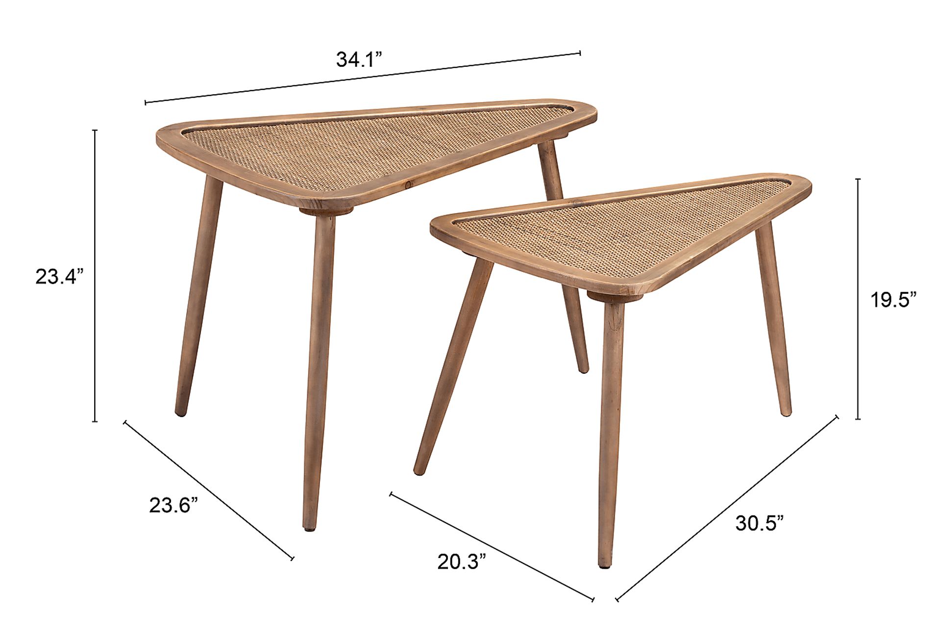 Gronlund Brown Nesting Table, Set of 2 - Image 6