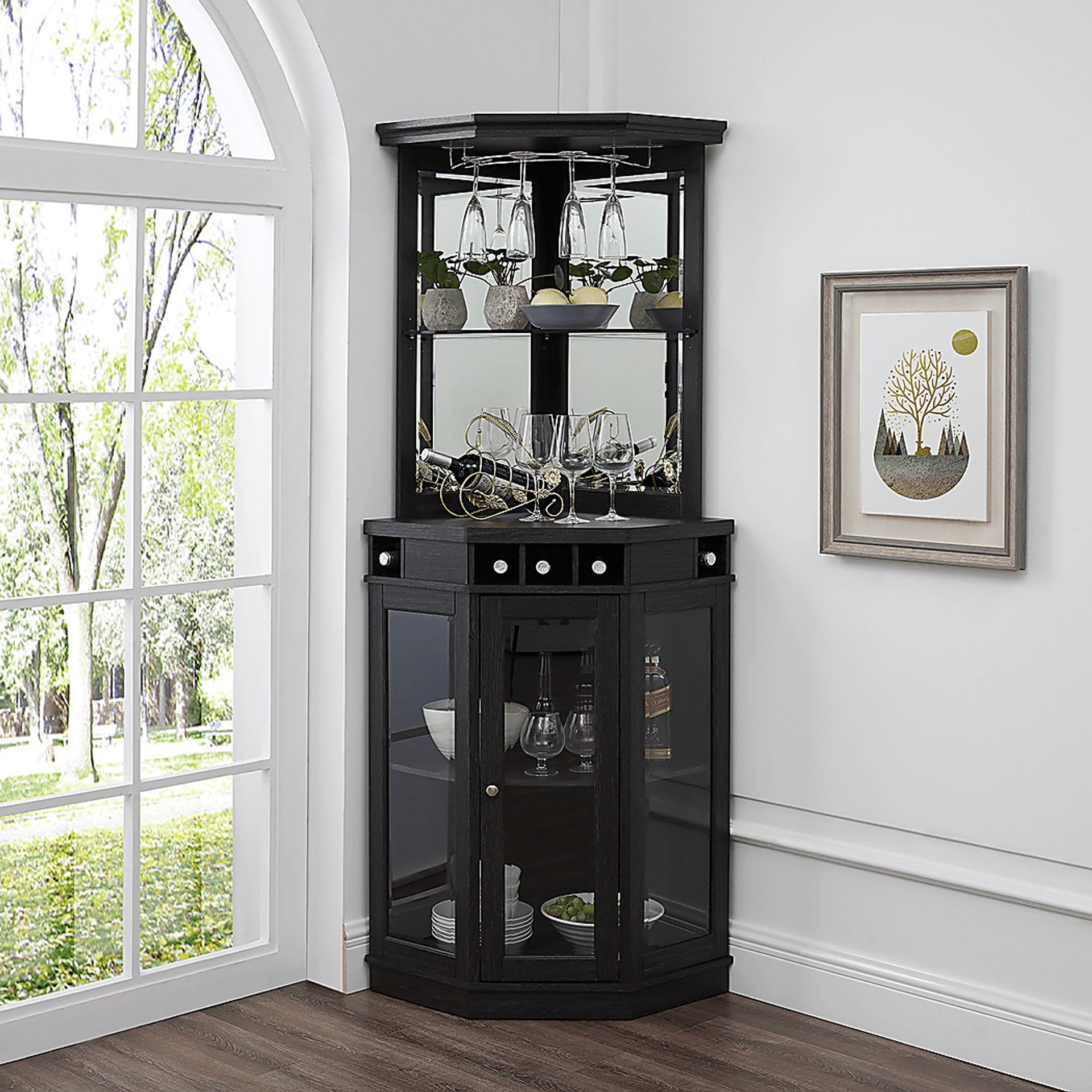 Grooveland Black Bar Cabinet - Image 8