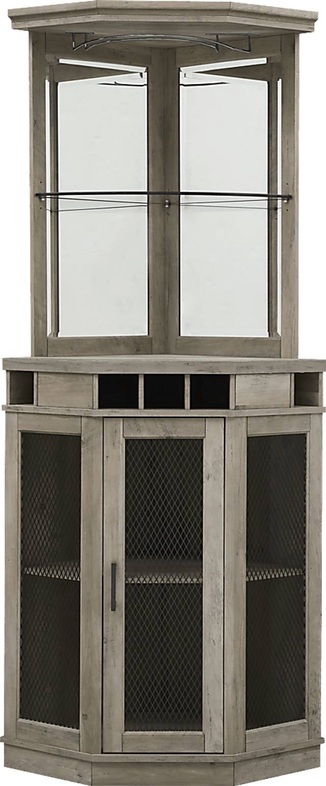 Grooveland Gray Bar Cabinet - Thumbnail - Image 2