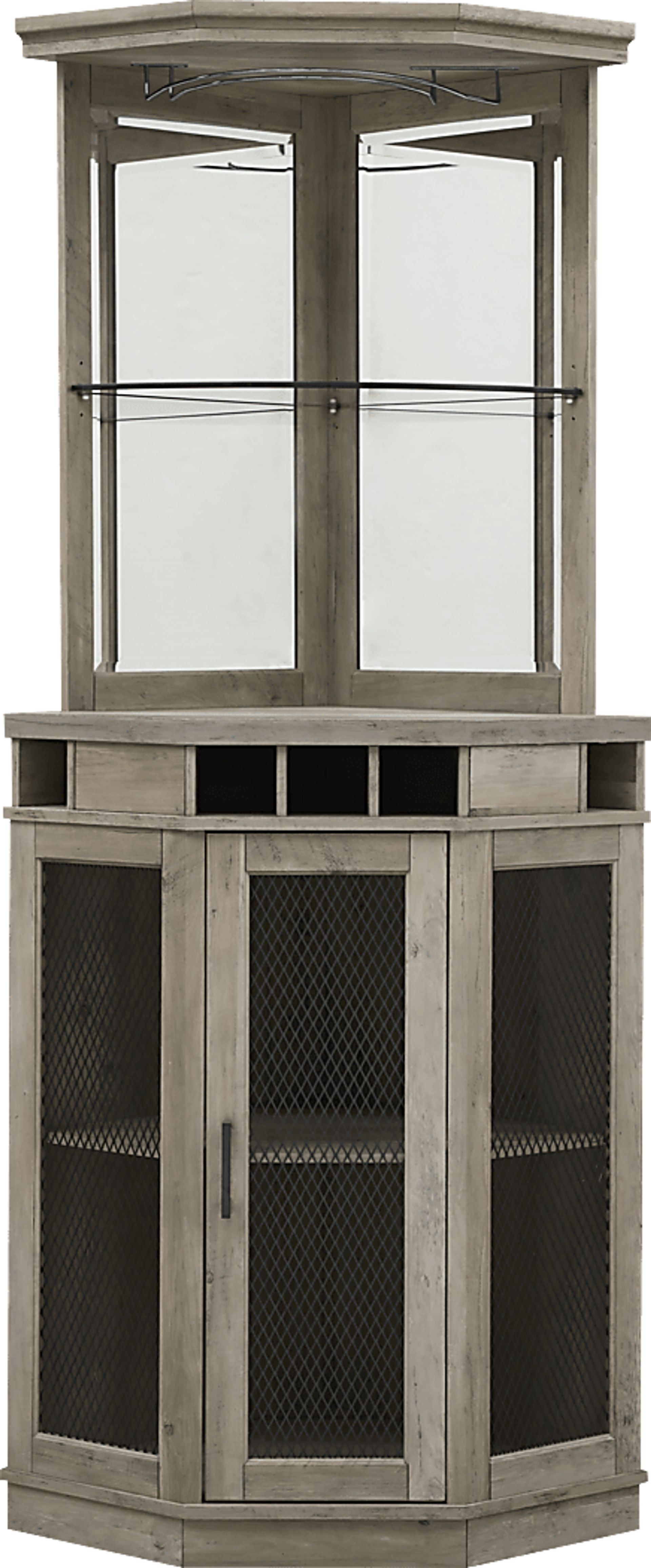 Grooveland Gray Bar Cabinet - Image 2