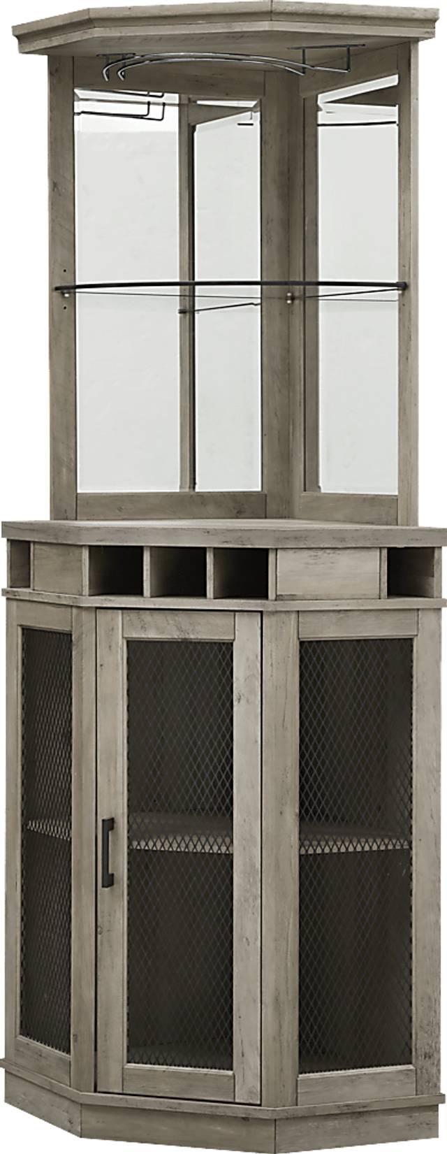 Grooveland Gray Bar Cabinet - Thumbnail - Image 3