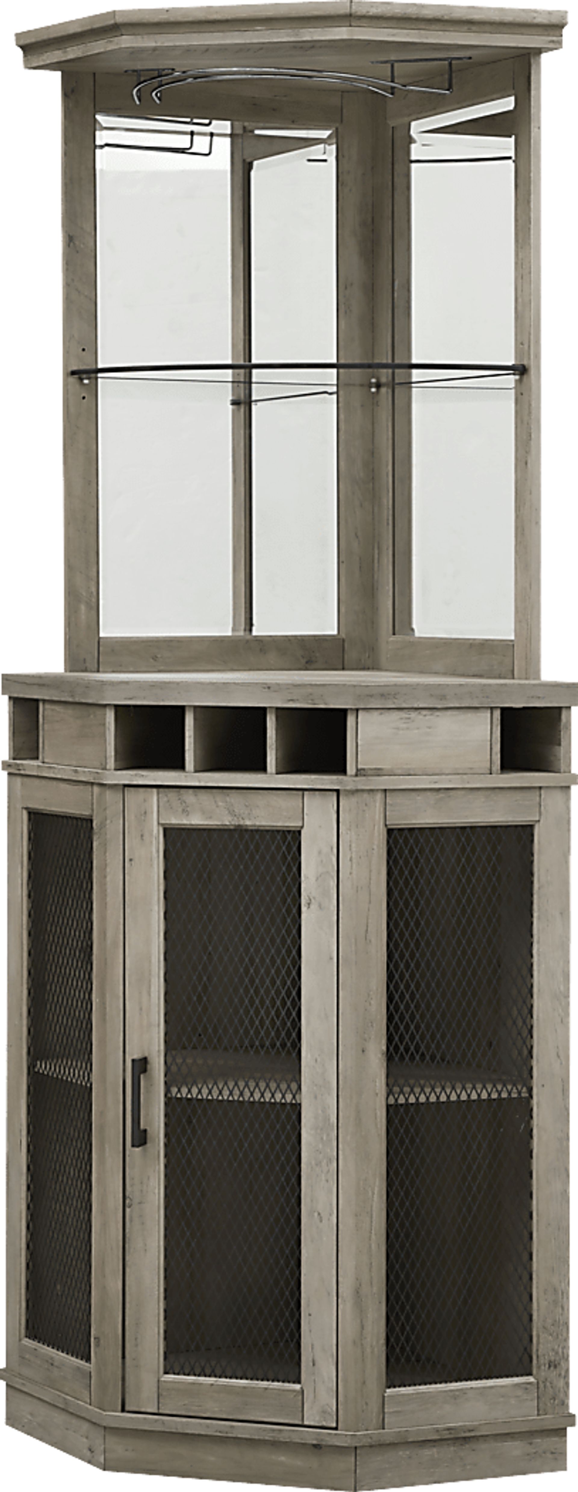 Grooveland Gray Bar Cabinet - Image 3